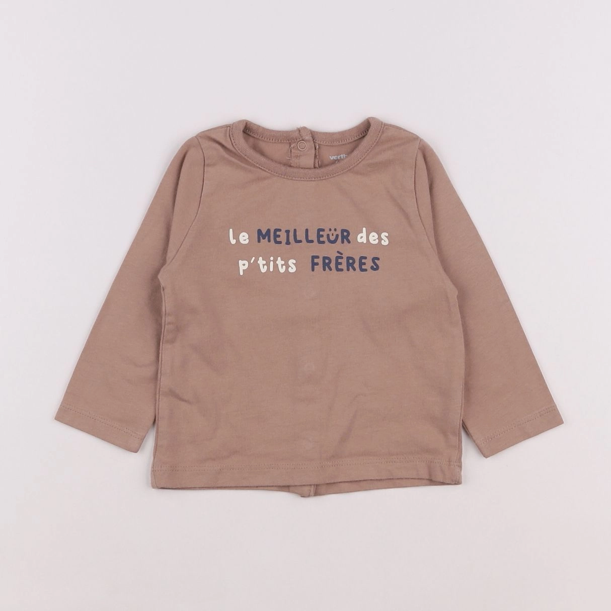 Vertbaudet - tee-shirt marron - 6 mois