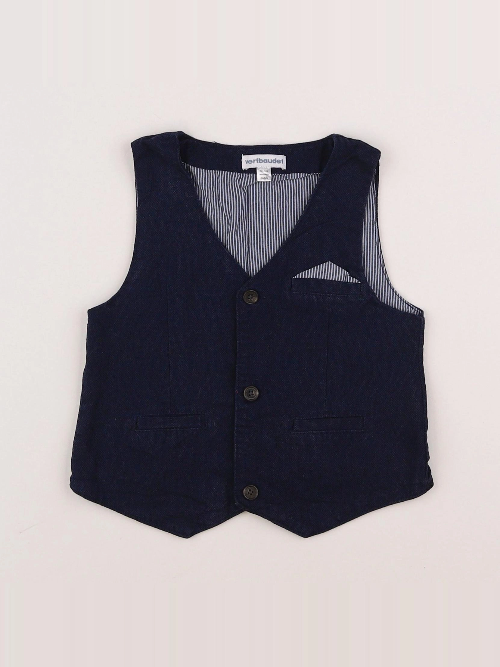 Vertbaudet - gilet bleu - 3 ans