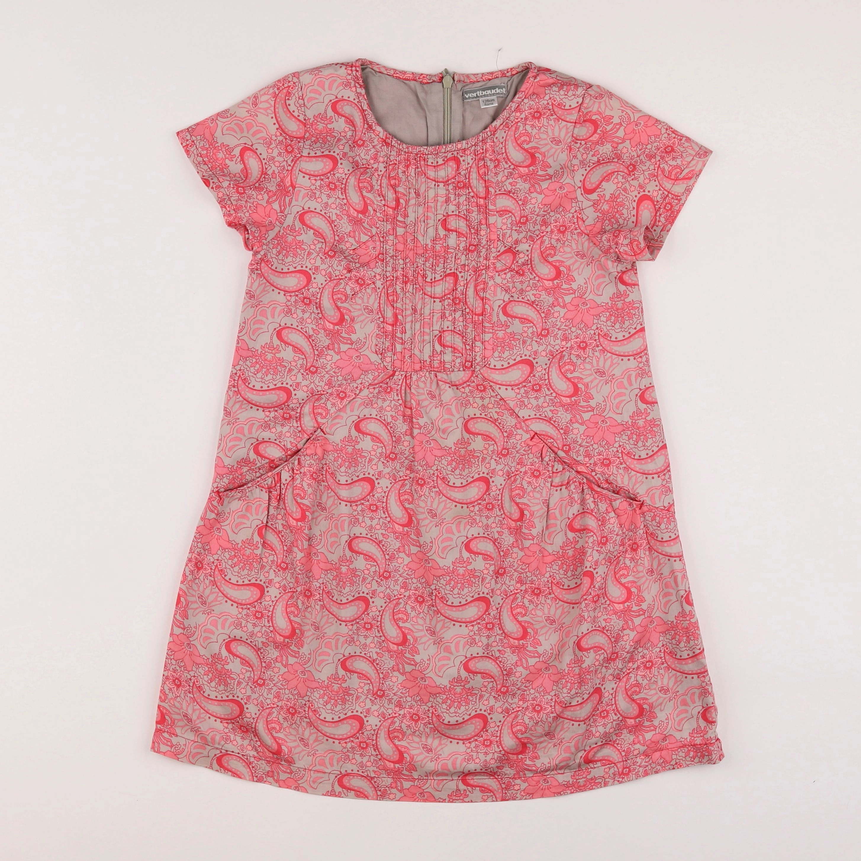 Vertbaudet - robe rose - 8 ans