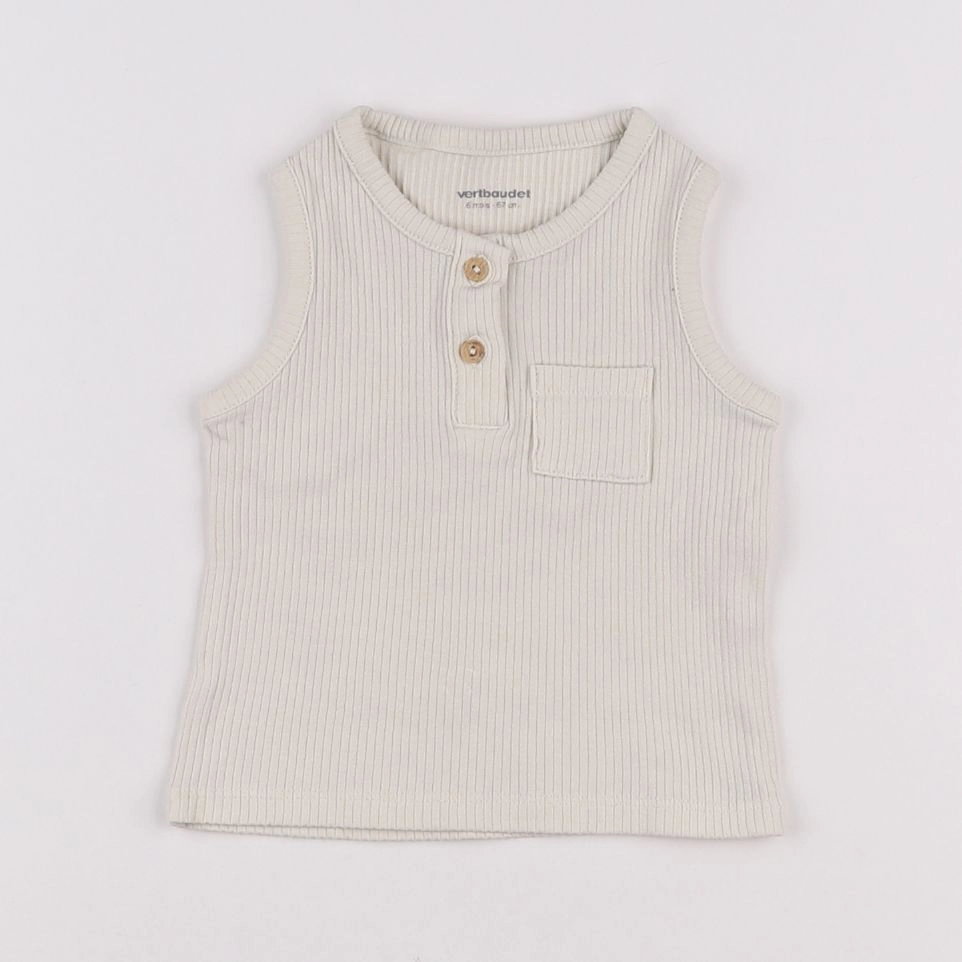 Vertbaudet - débardeur beige - 6 mois