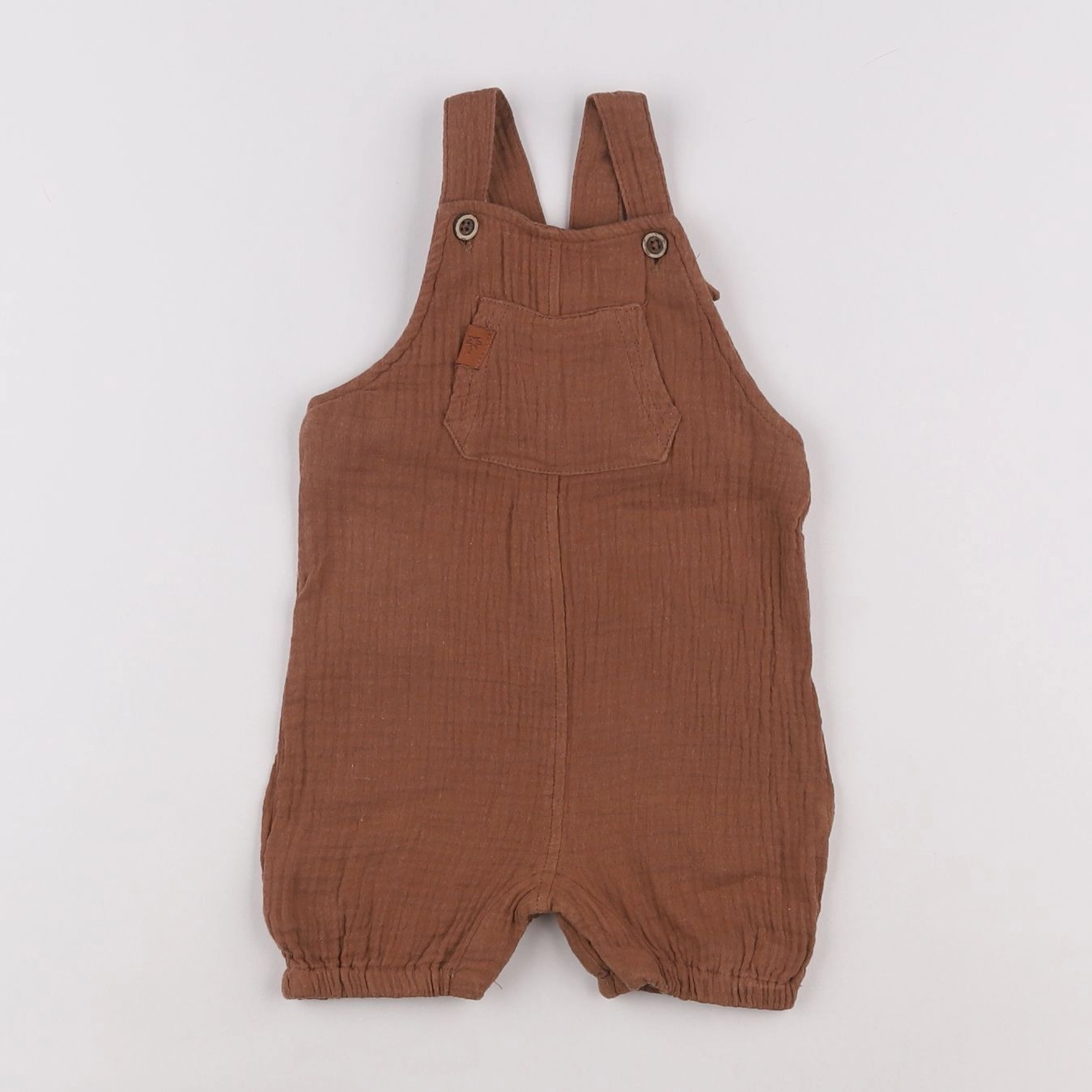 Vertbaudet - salopette marron - 6 mois