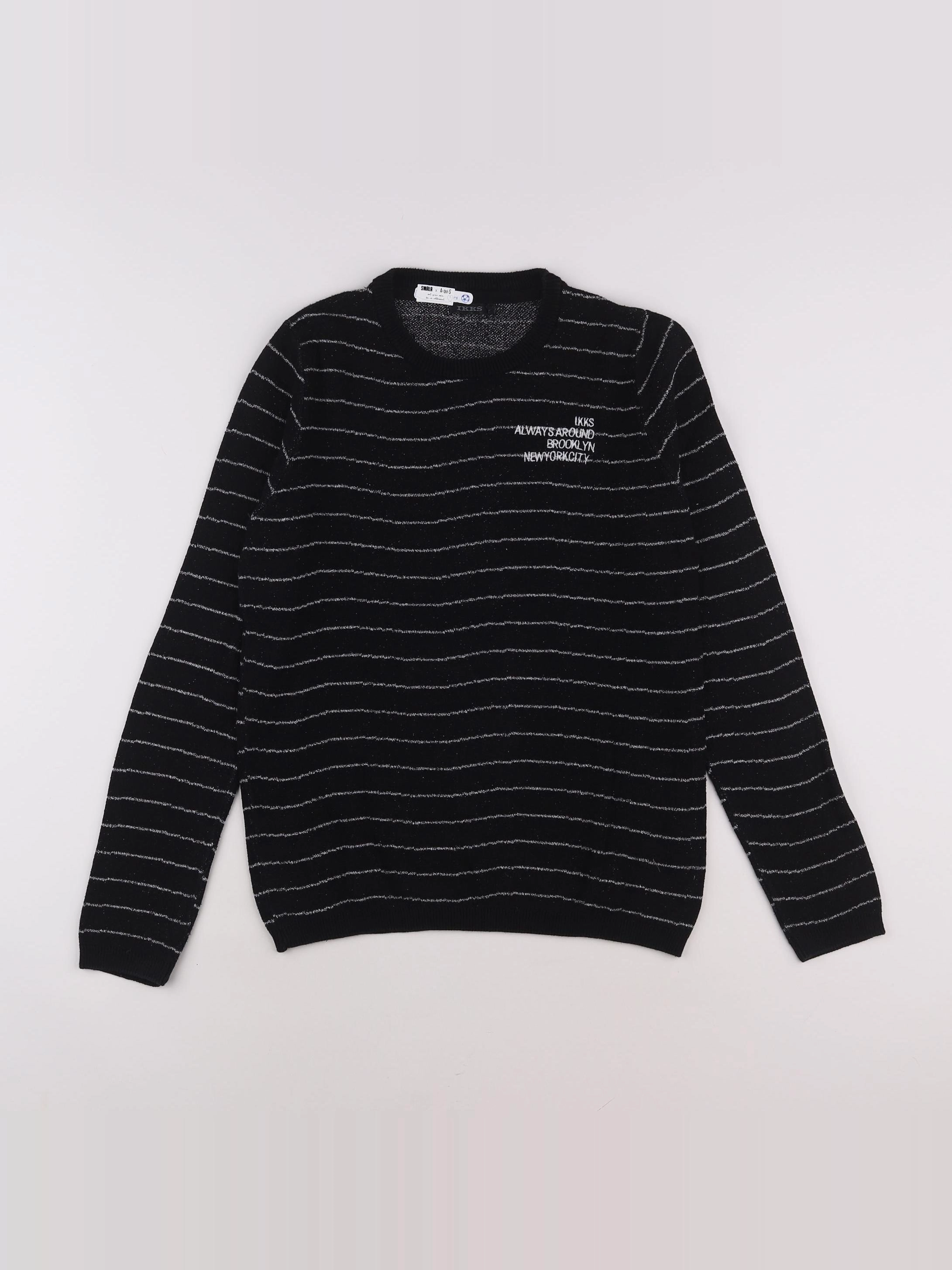 IKKS - pull noir - 12 ans