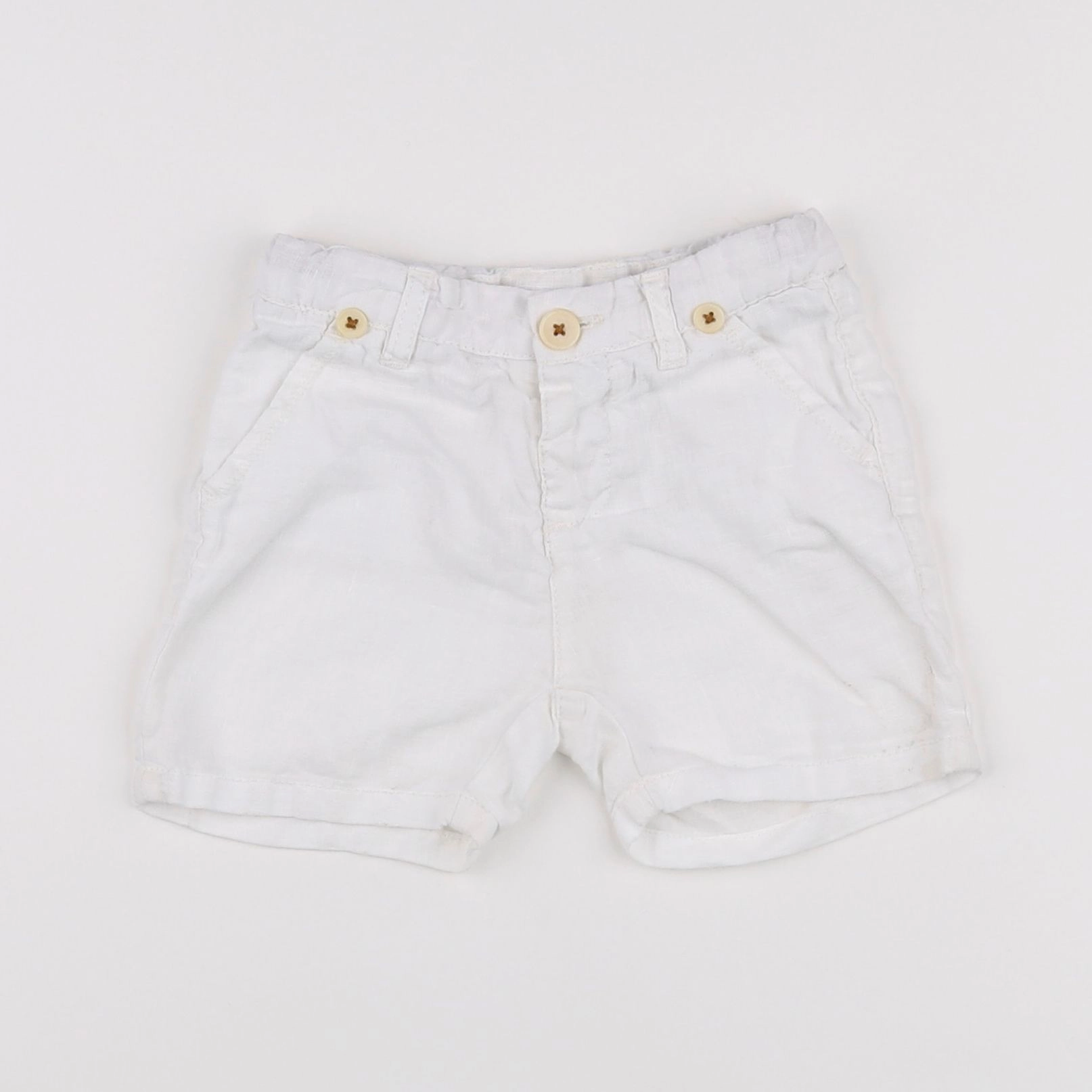 Zara - short blanc - 6/9 mois