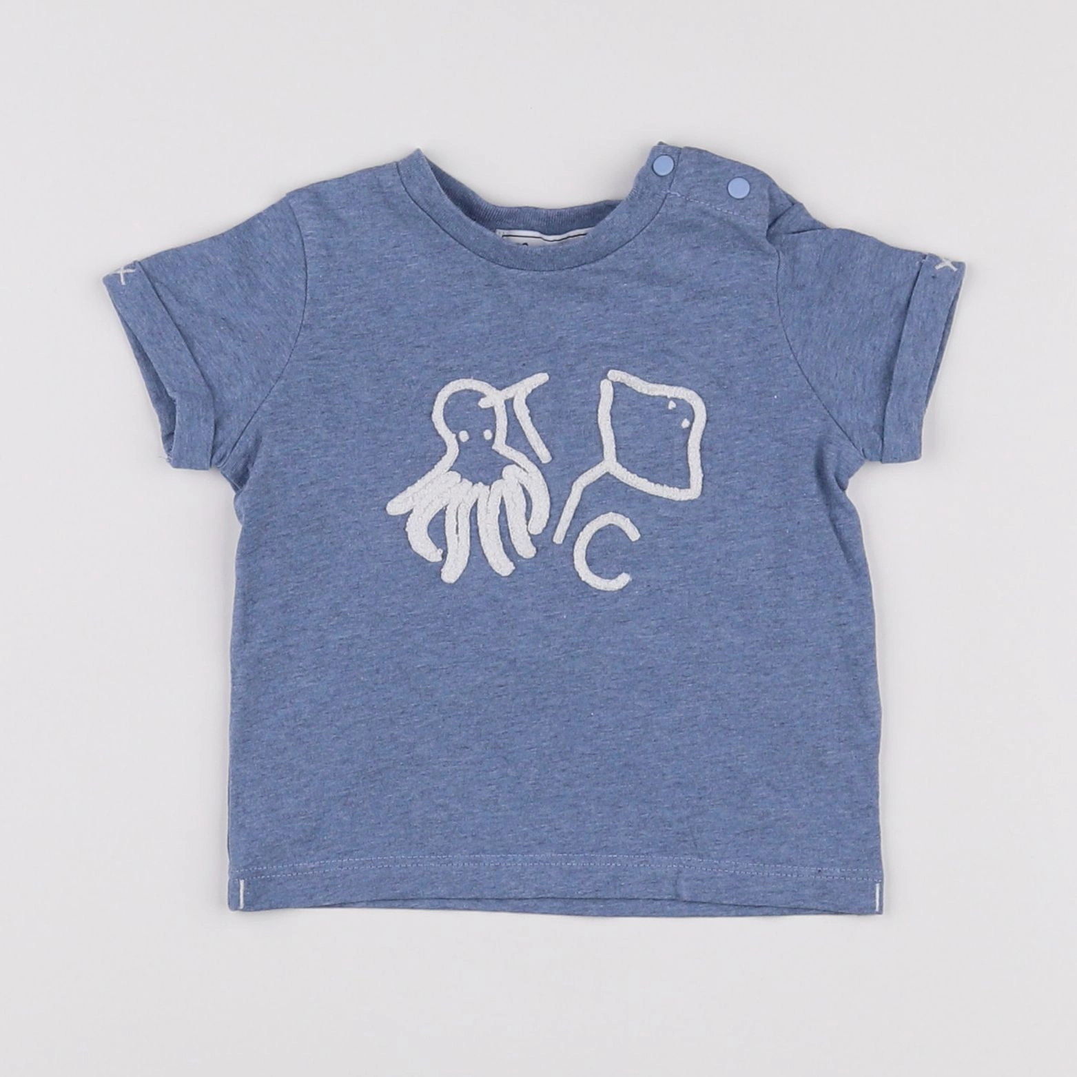 Tartine & Chocolat - tee-shirt bleu - 6 mois