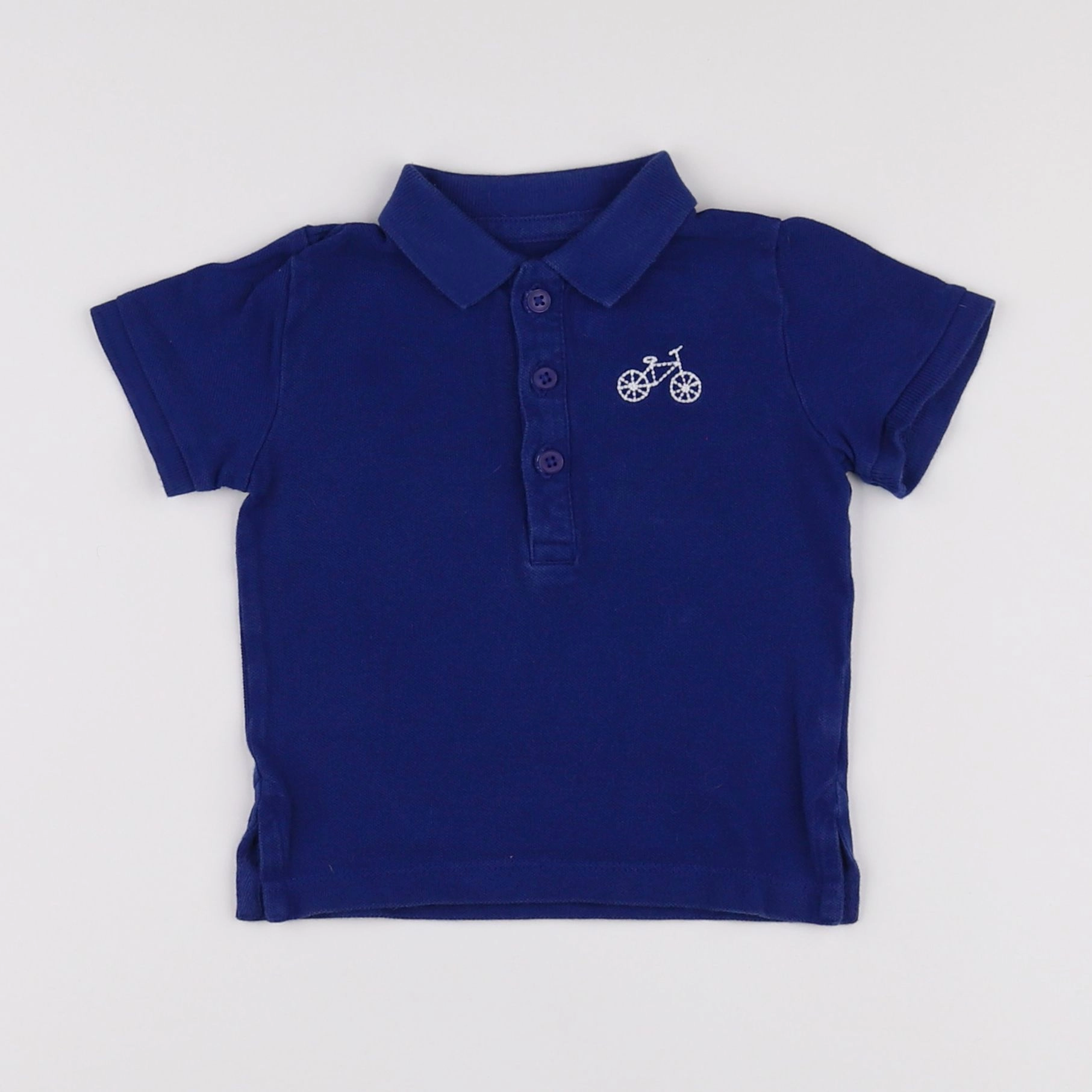 Boutchou - polo bleu - 12 mois