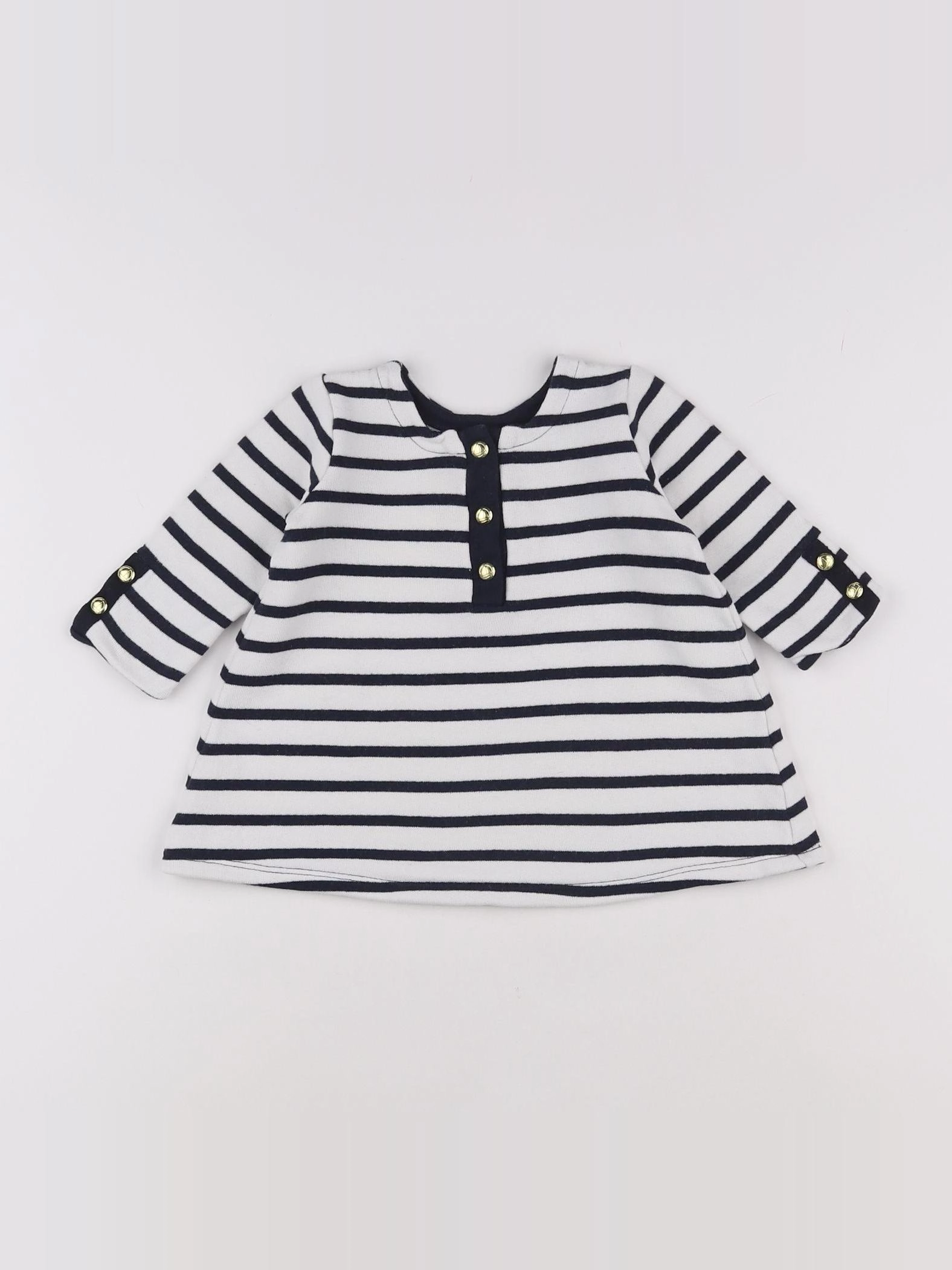 Petit Bateau - robe blanc - 6 mois