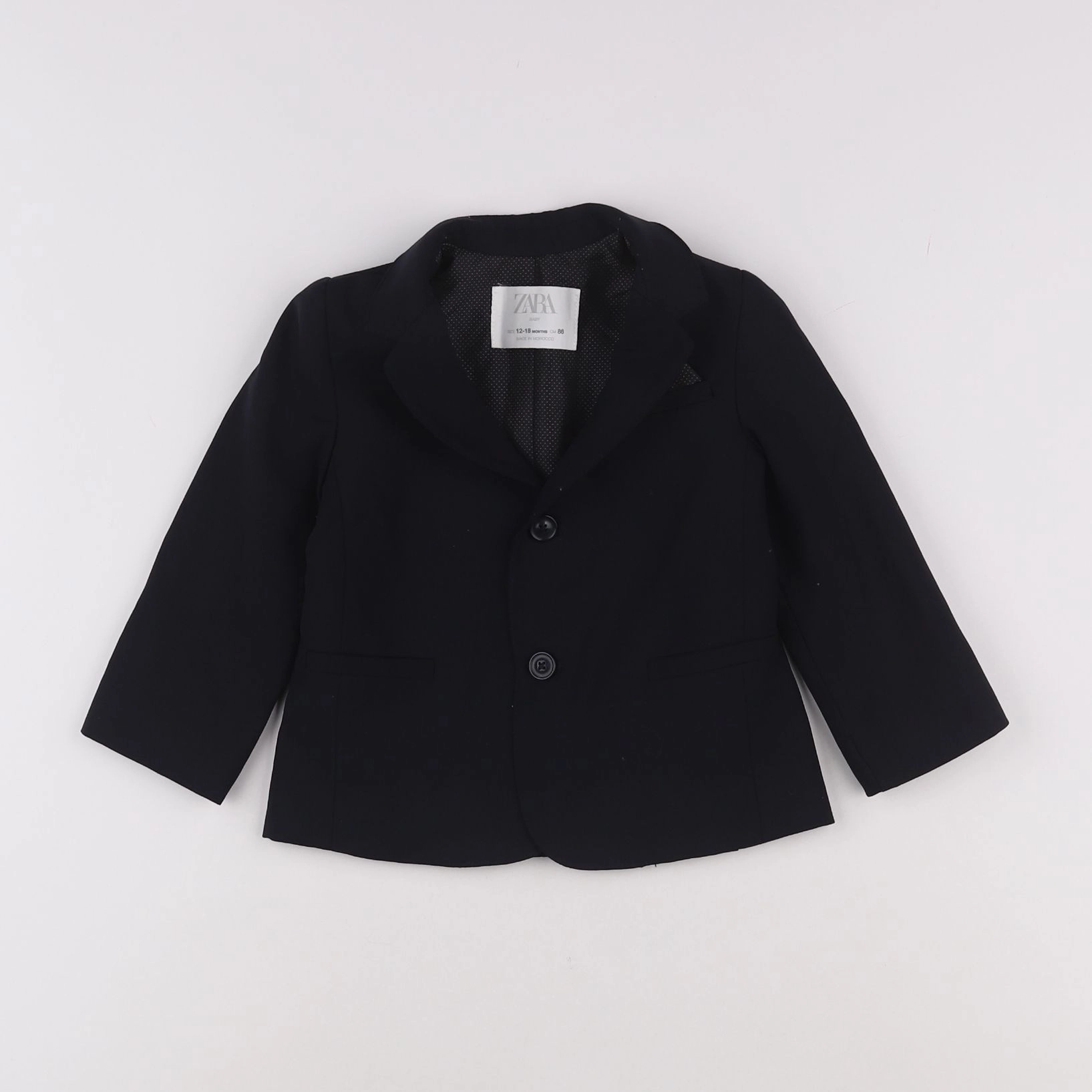 Zara - veste noir - 12/18 mois