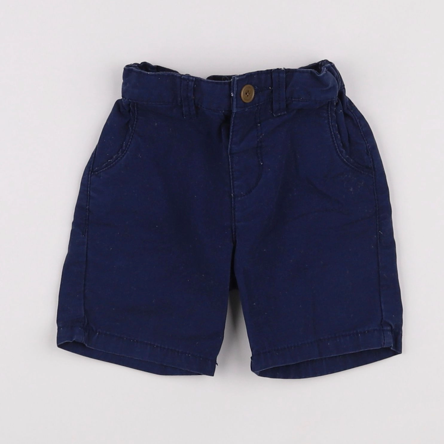 Zara - short bleu - 6/9 mois