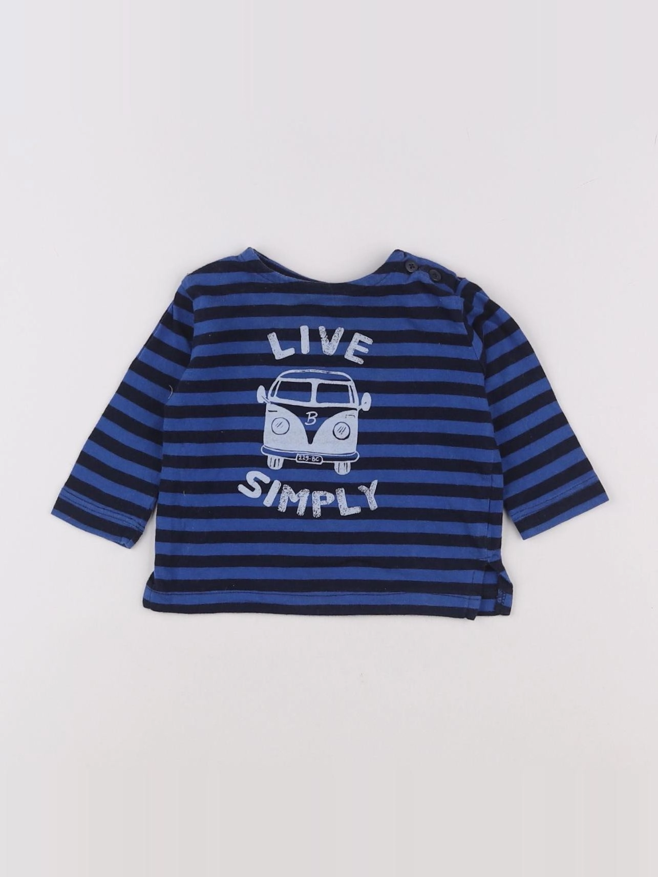 Boutchou - tee-shirt bleu - 6 mois