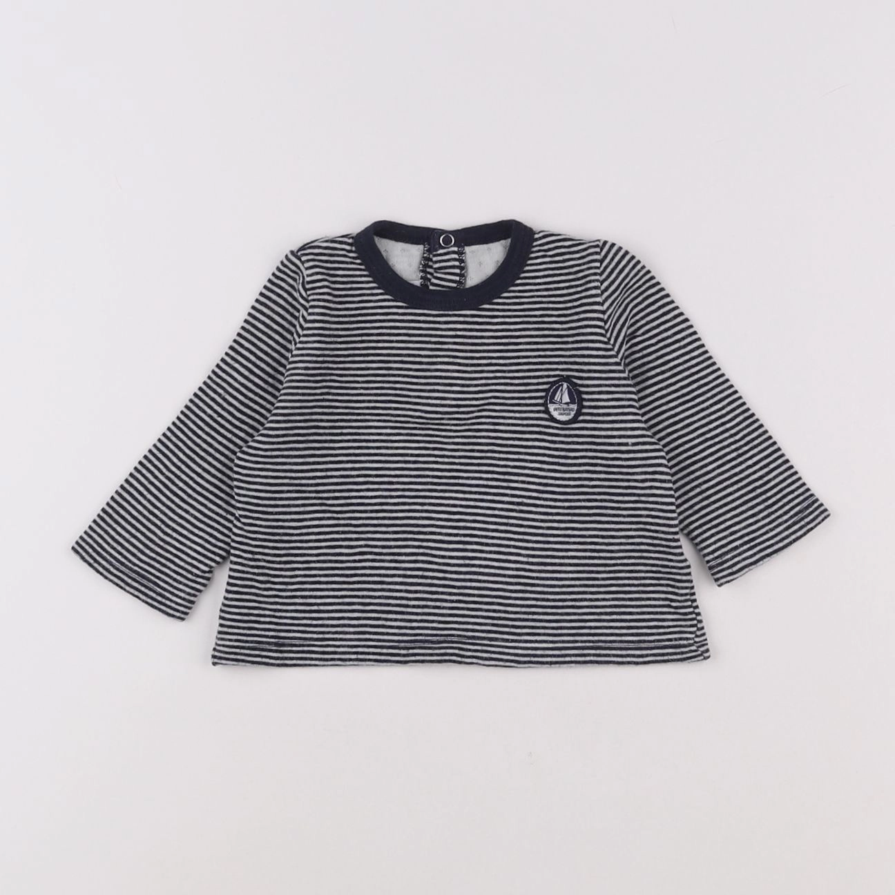 Petit Bateau - tee-shirt bleu - 6 mois