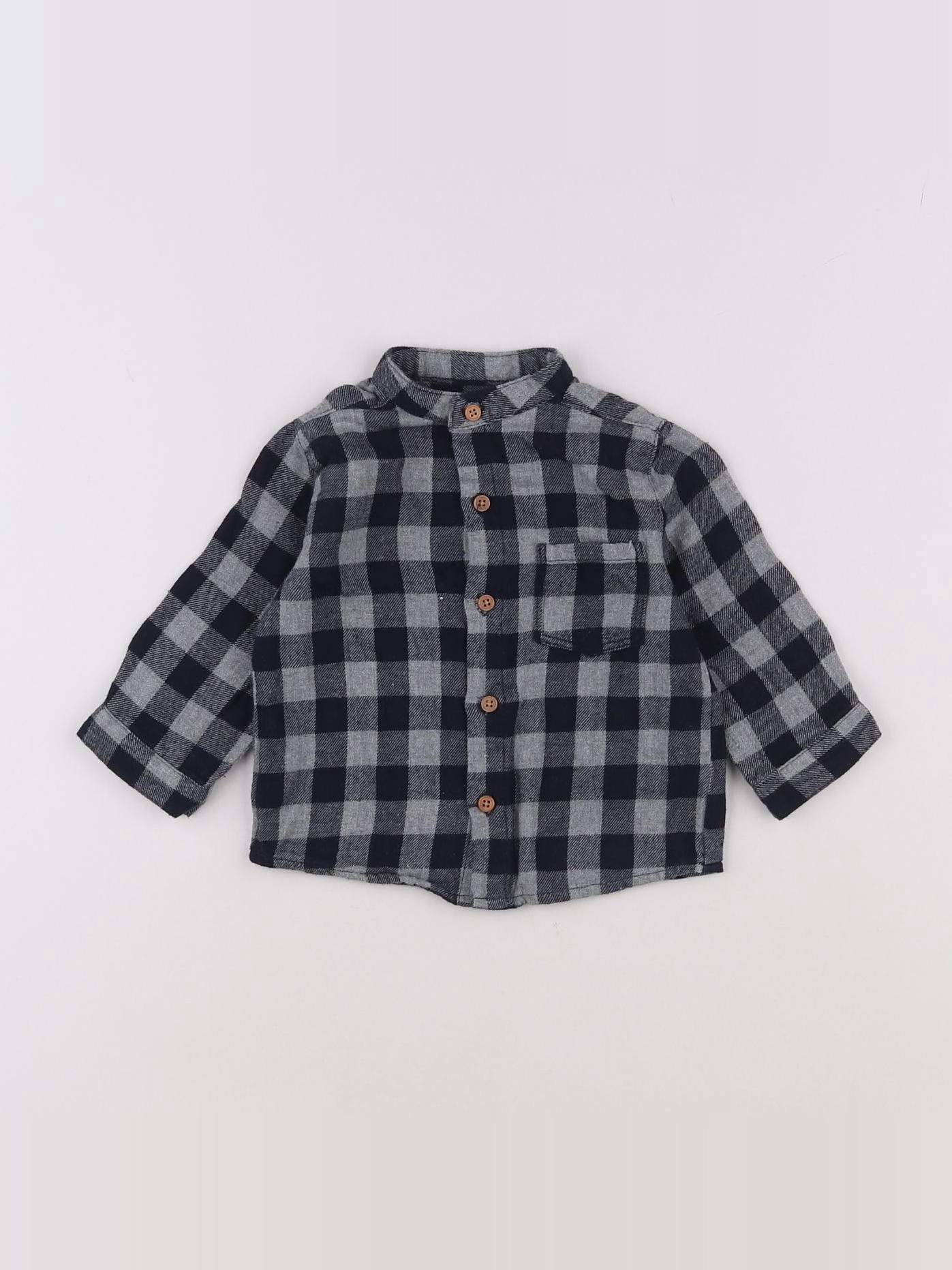 Boutchou - chemise bleu - 6 mois