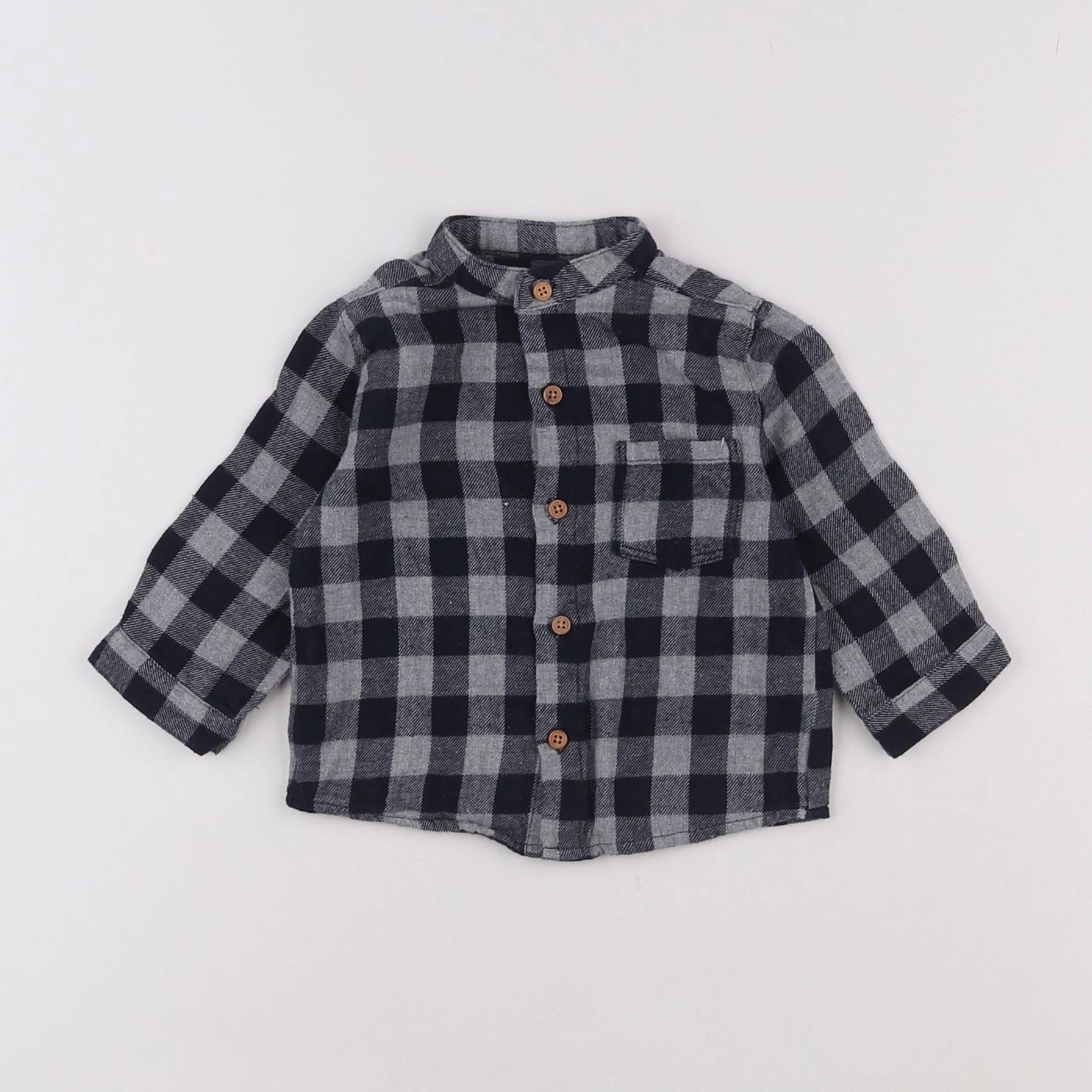 Boutchou - chemise bleu - 6 mois
