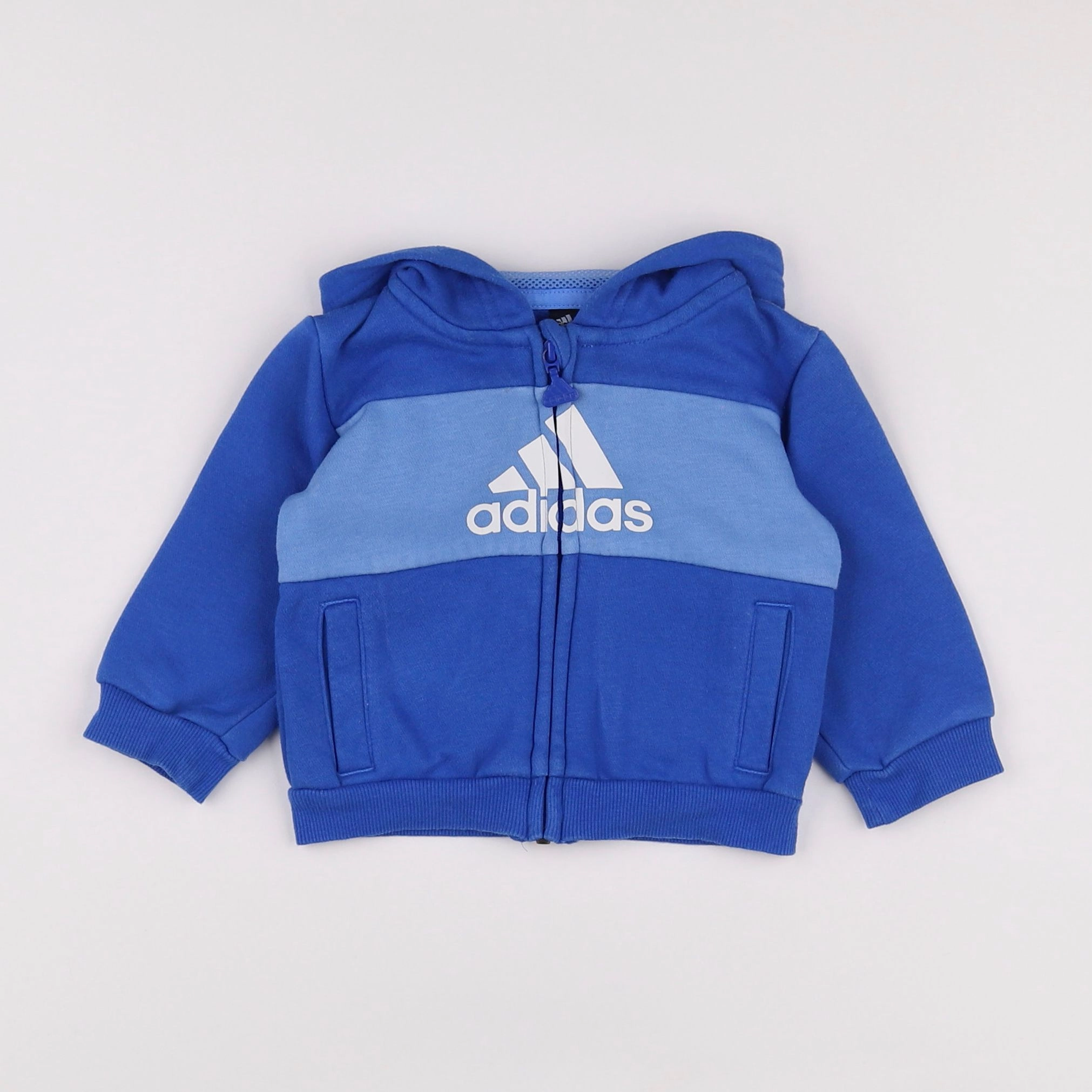 Adidas - sweat bleu - 3 mois