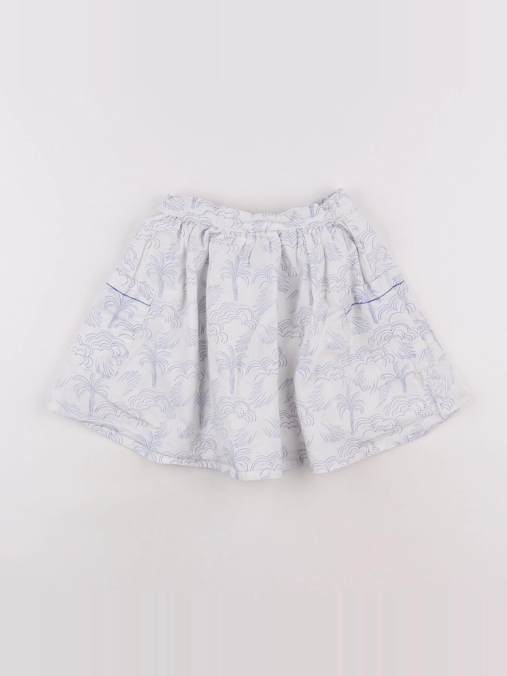 Cyrillus - jupe blanc, bleu - 6 ans