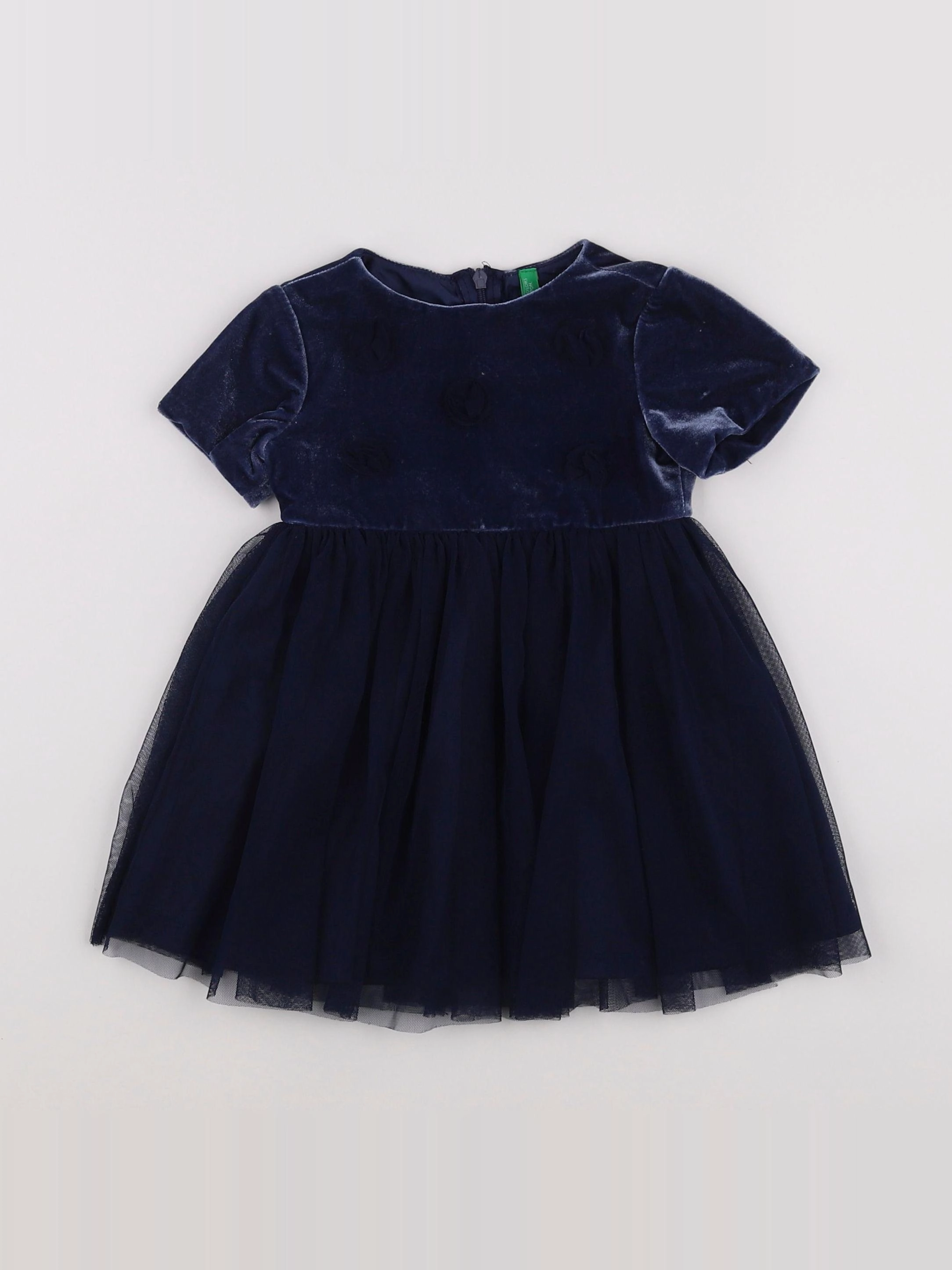 Benetton - robe bleu - 12 mois