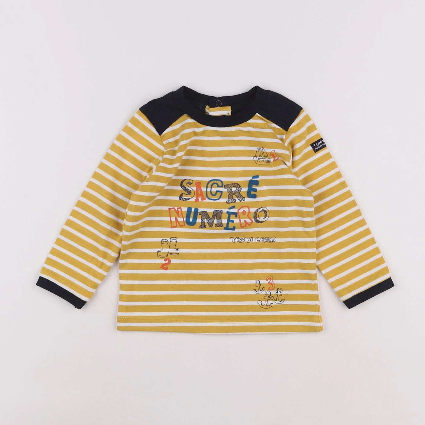 Terre de marins - tee-shirt jaune - 9 mois