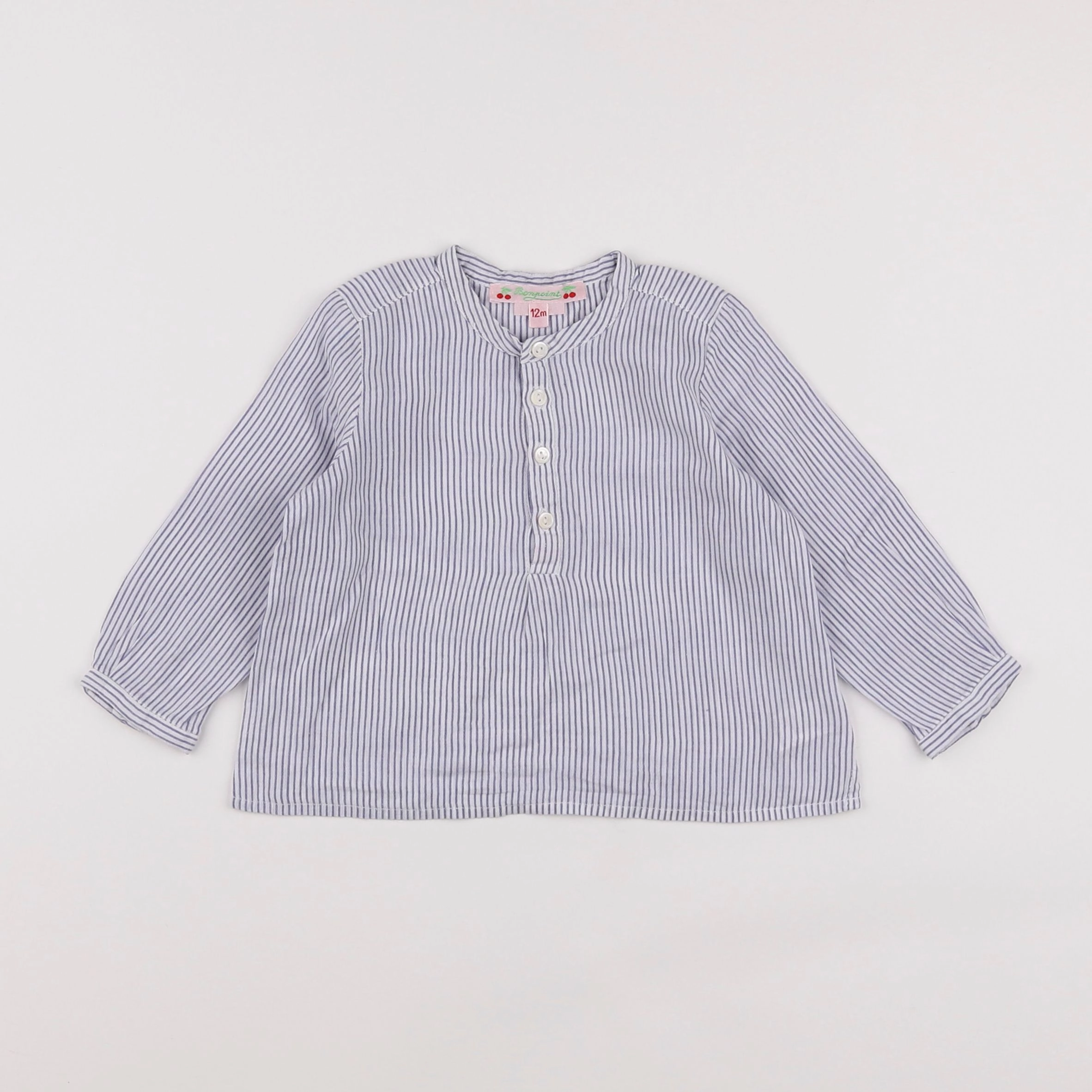 Bonpoint - chemise bleu - 12 mois