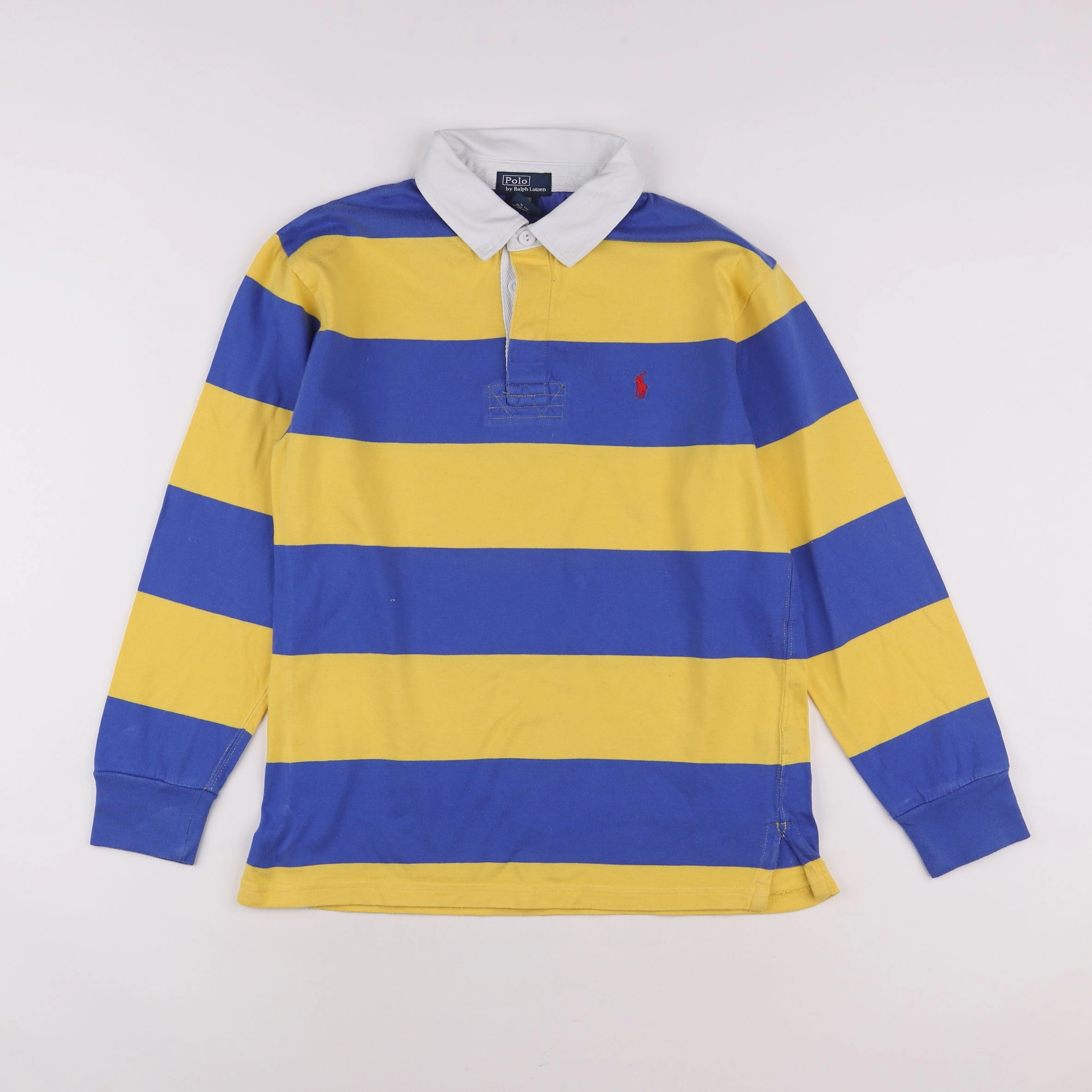 Ralph Lauren - polo bleu, jaune - 12/14 ans