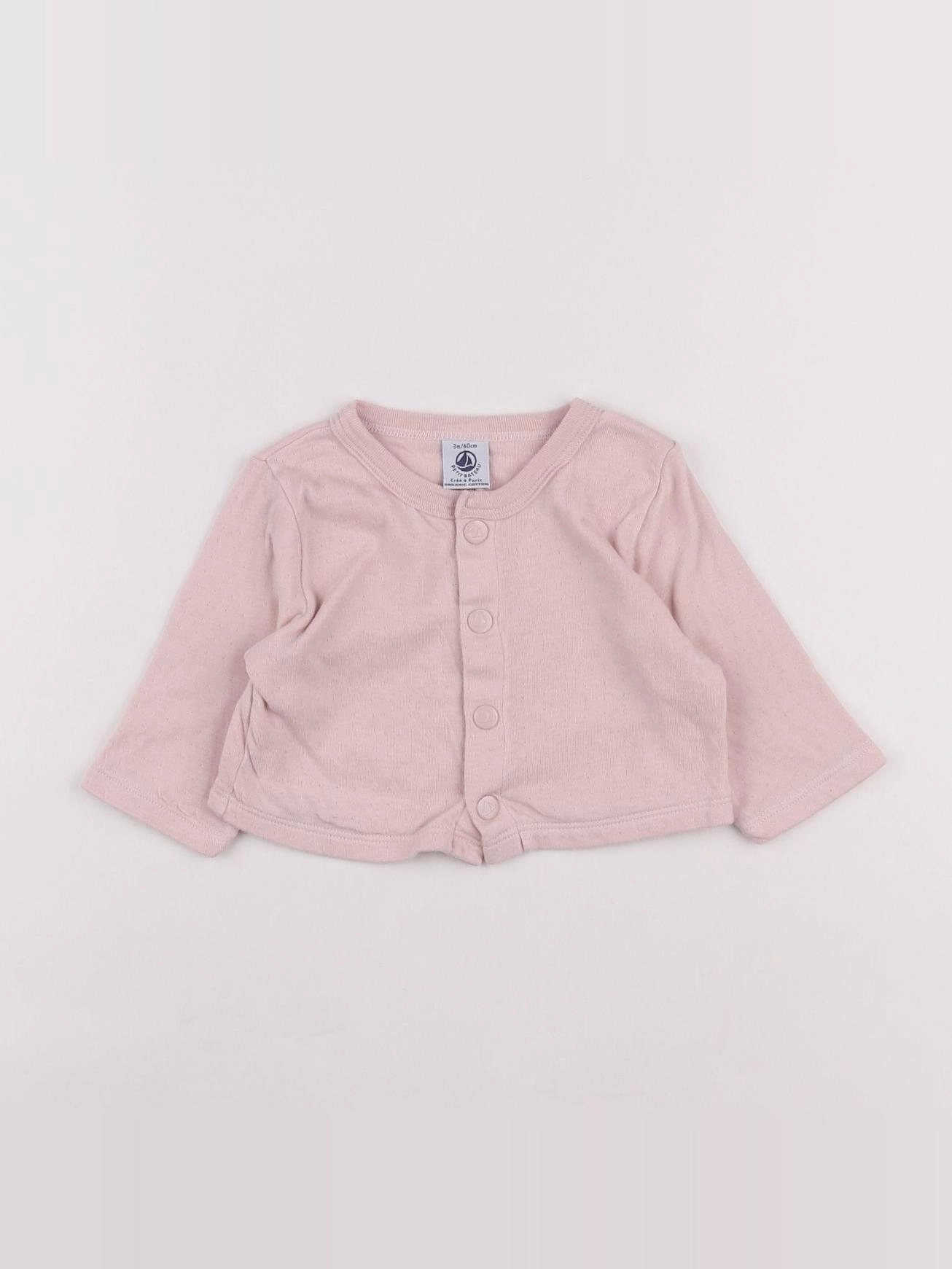 Petit Bateau - sweat rose - 3 mois