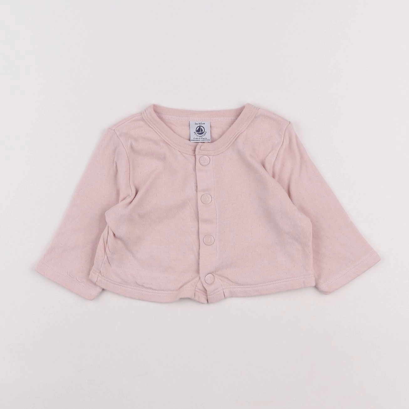 Petit Bateau - sweat rose - 3 mois