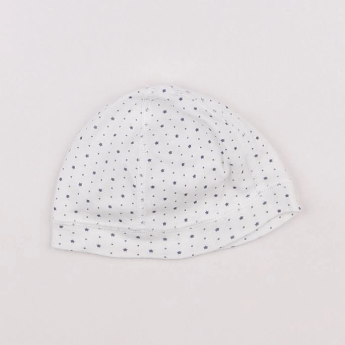 Petit Bateau - bonnet de naissance bleu - 6 mois