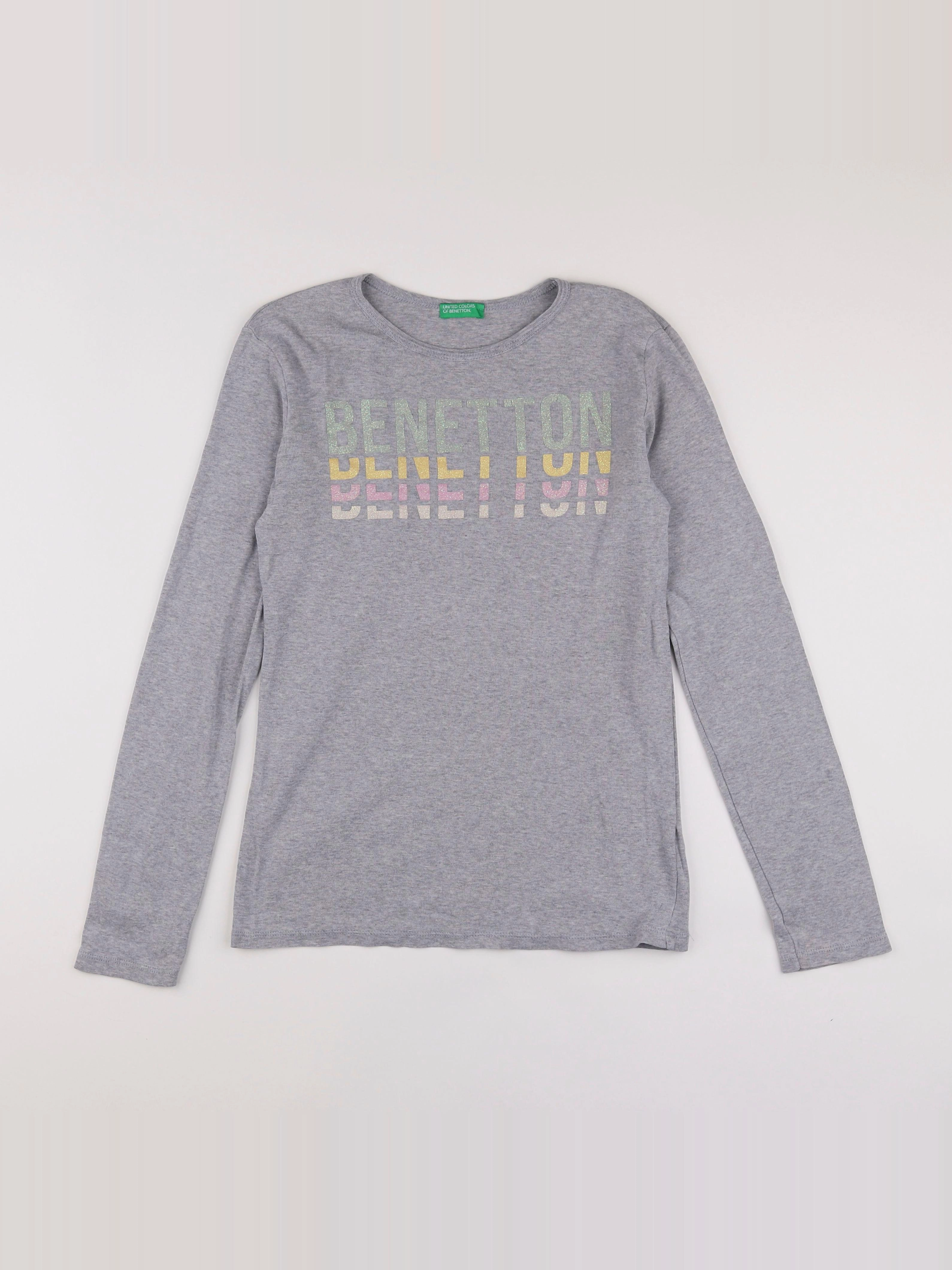 Benetton - tee-shirt gris - 12 ans