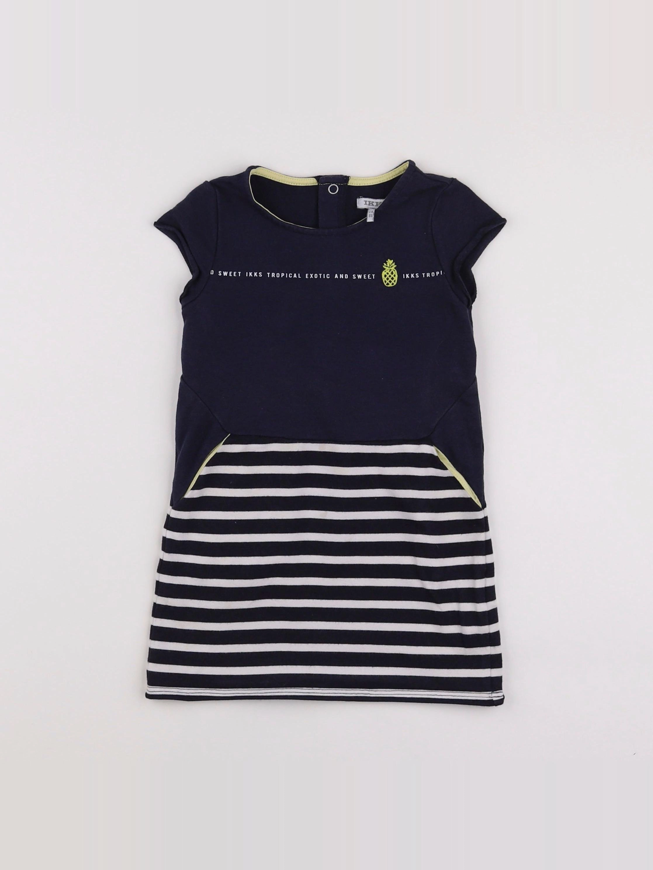 IKKS - robe bleu - 2 ans