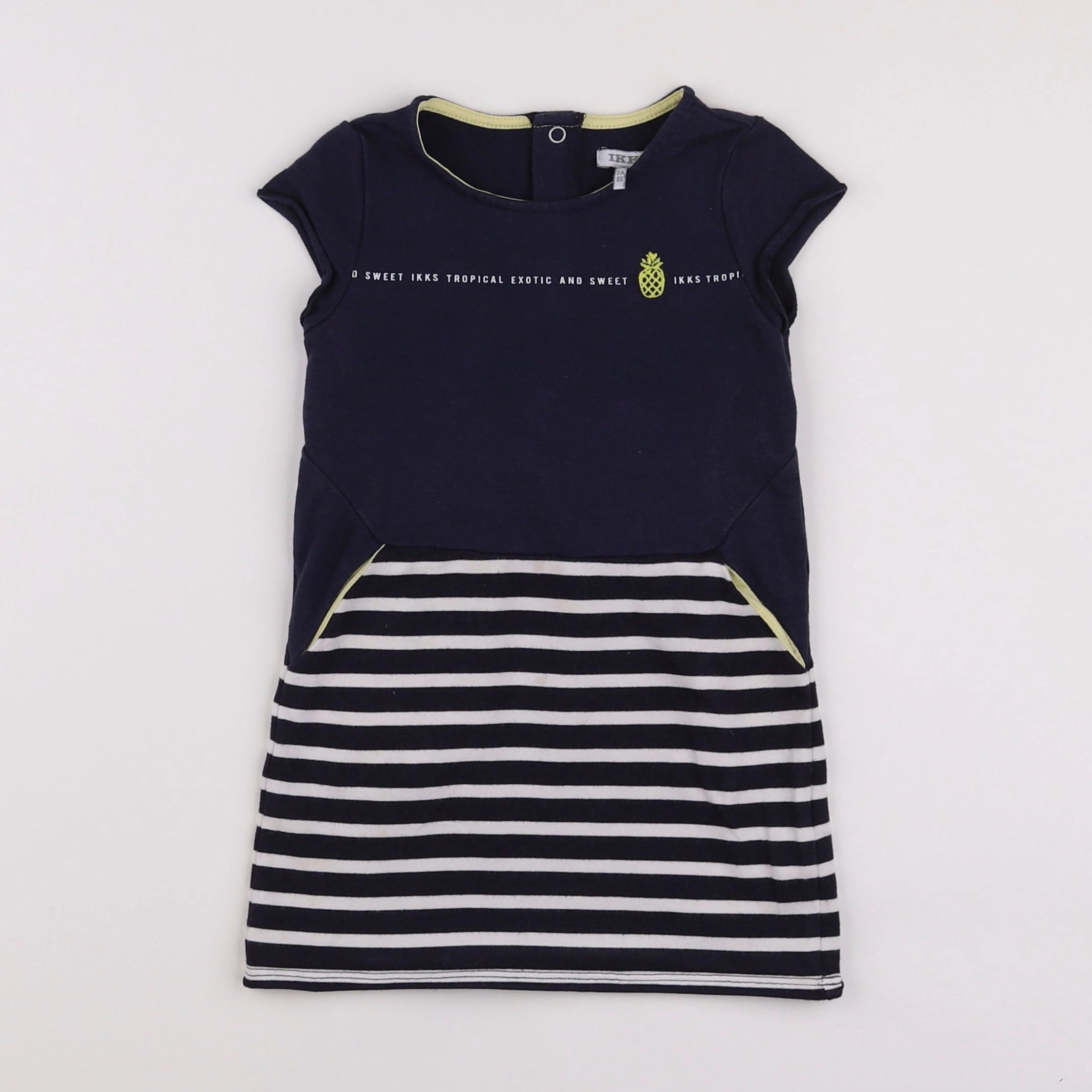 IKKS - robe bleu - 2 ans