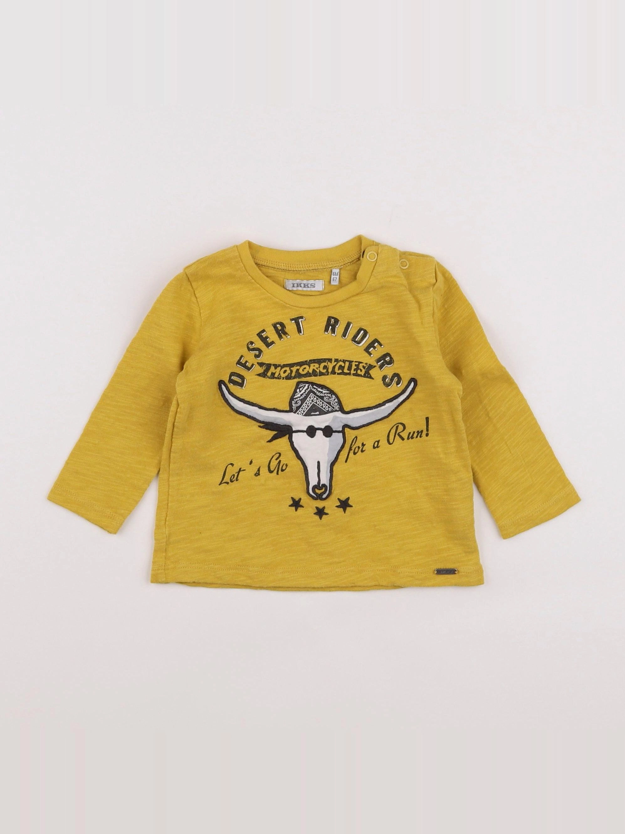 IKKS - tee-shirt jaune - 6 mois