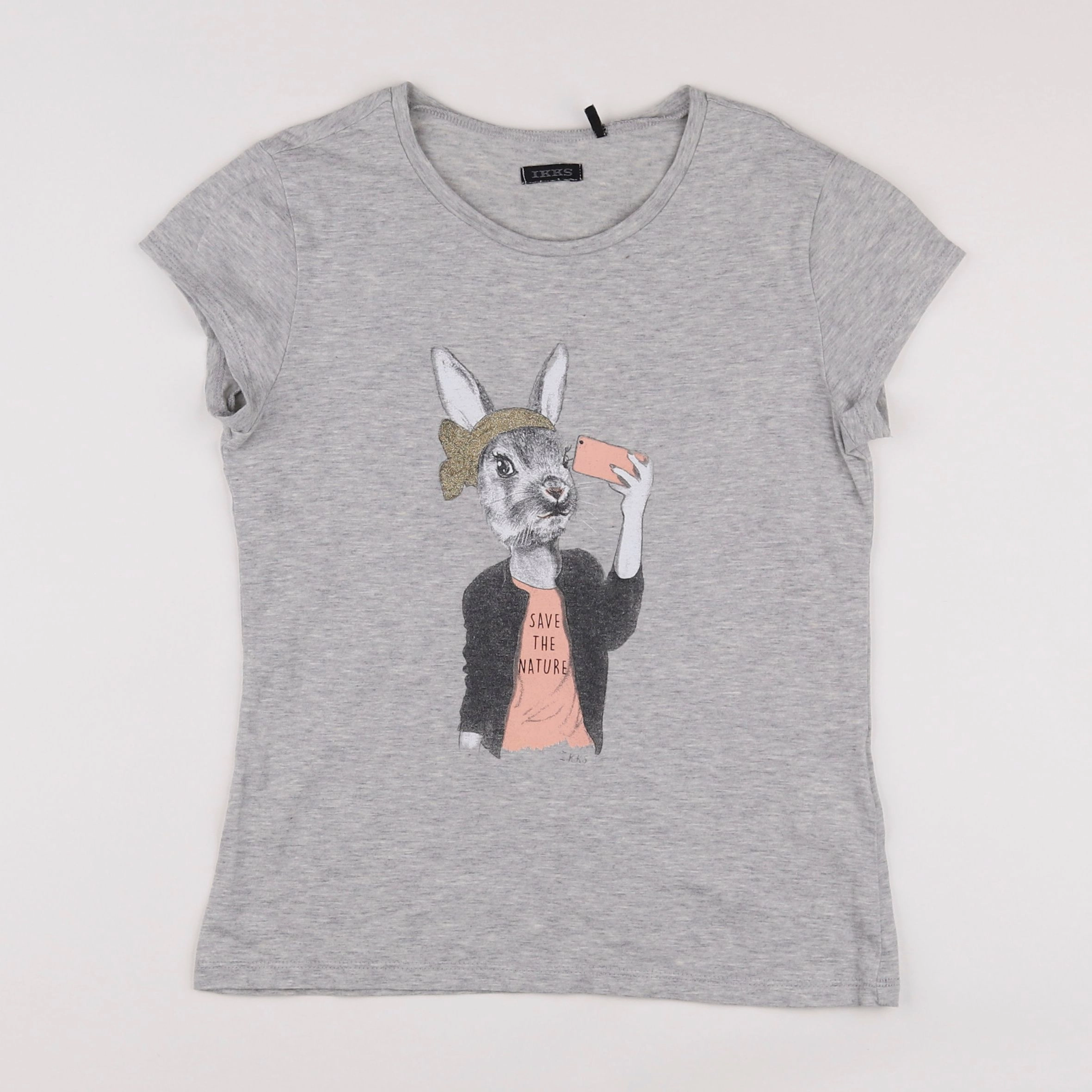 IKKS - tee-shirt gris - 10 ans