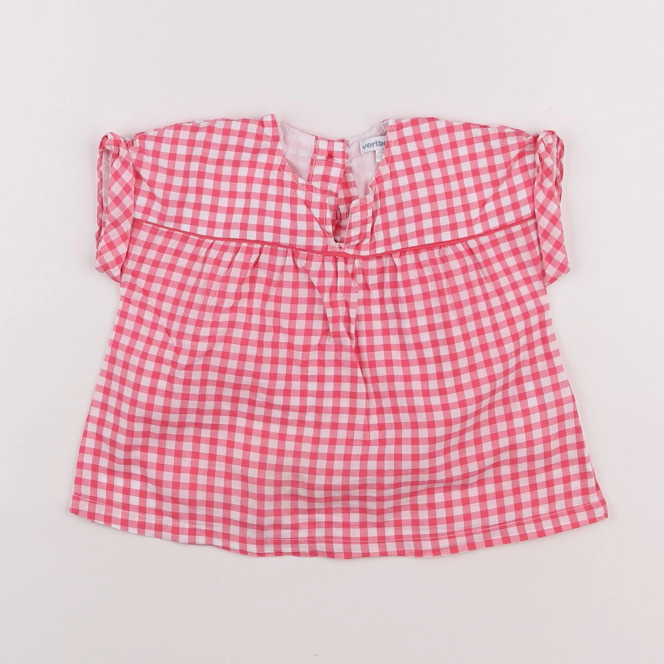 Vertbaudet - blouse rose, blanc - 18 mois