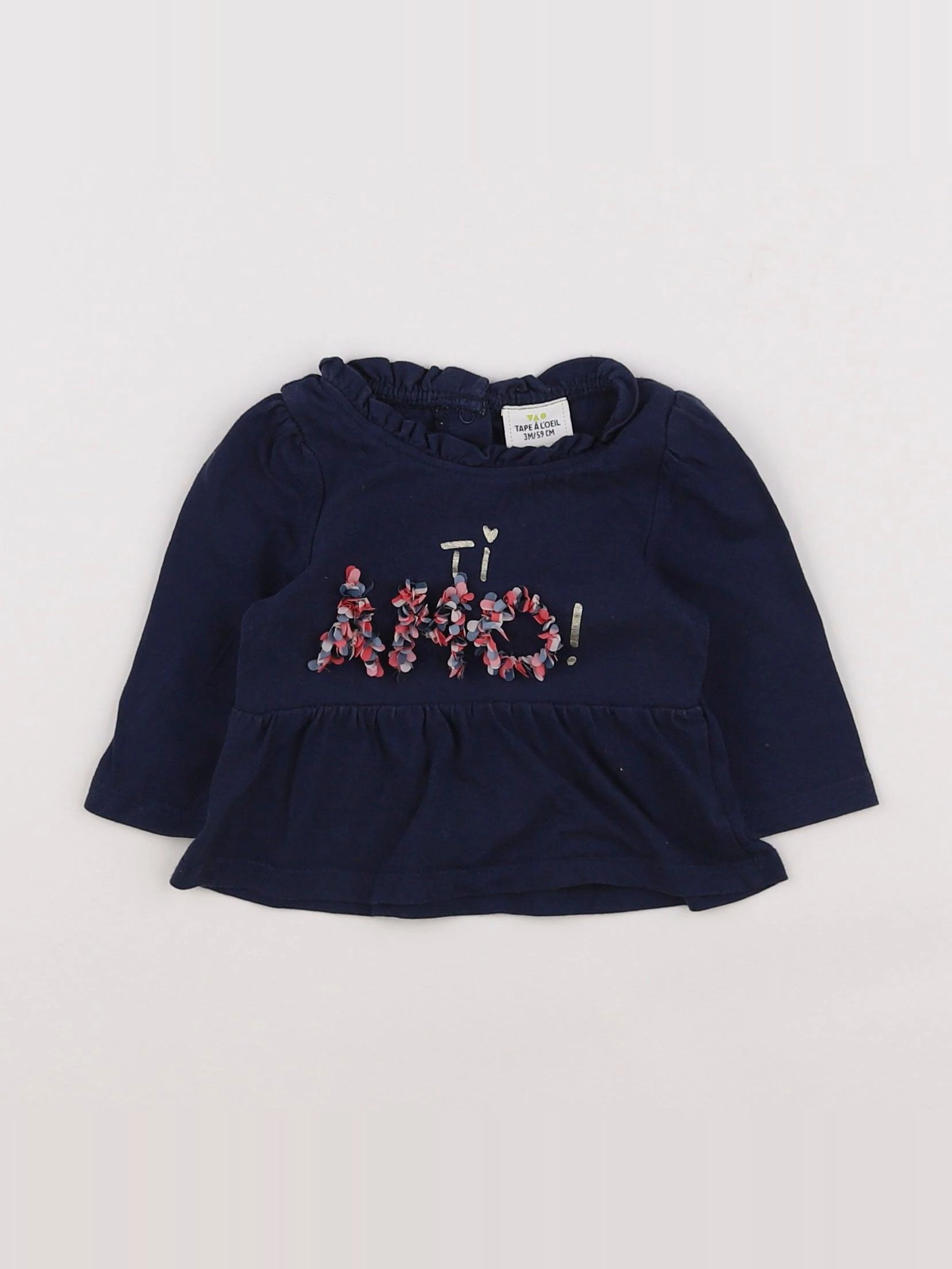 Tape à l'oeil - tee-shirt bleu - 3 mois