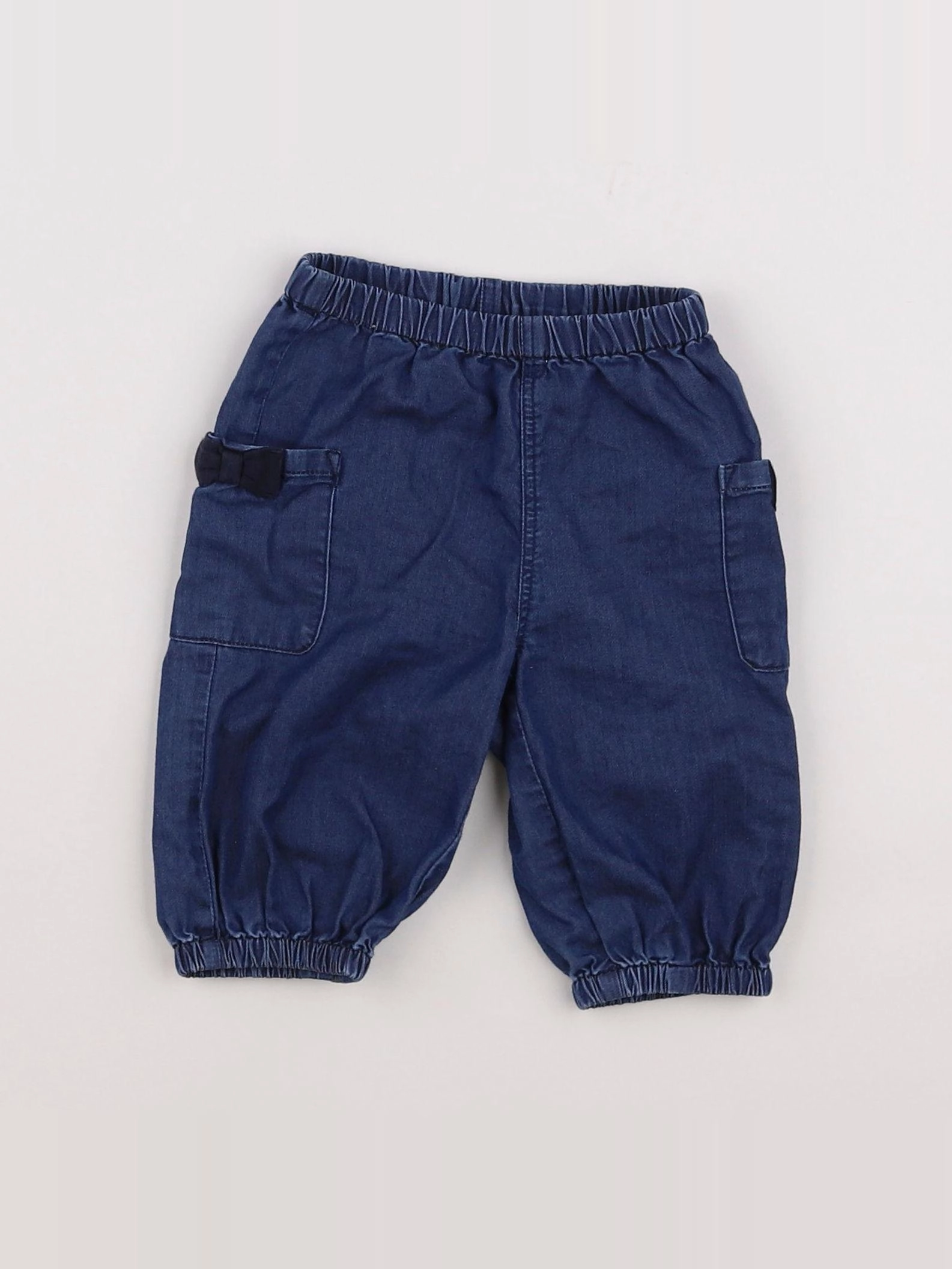 Petit Bateau - pantalon bleu - 3 mois
