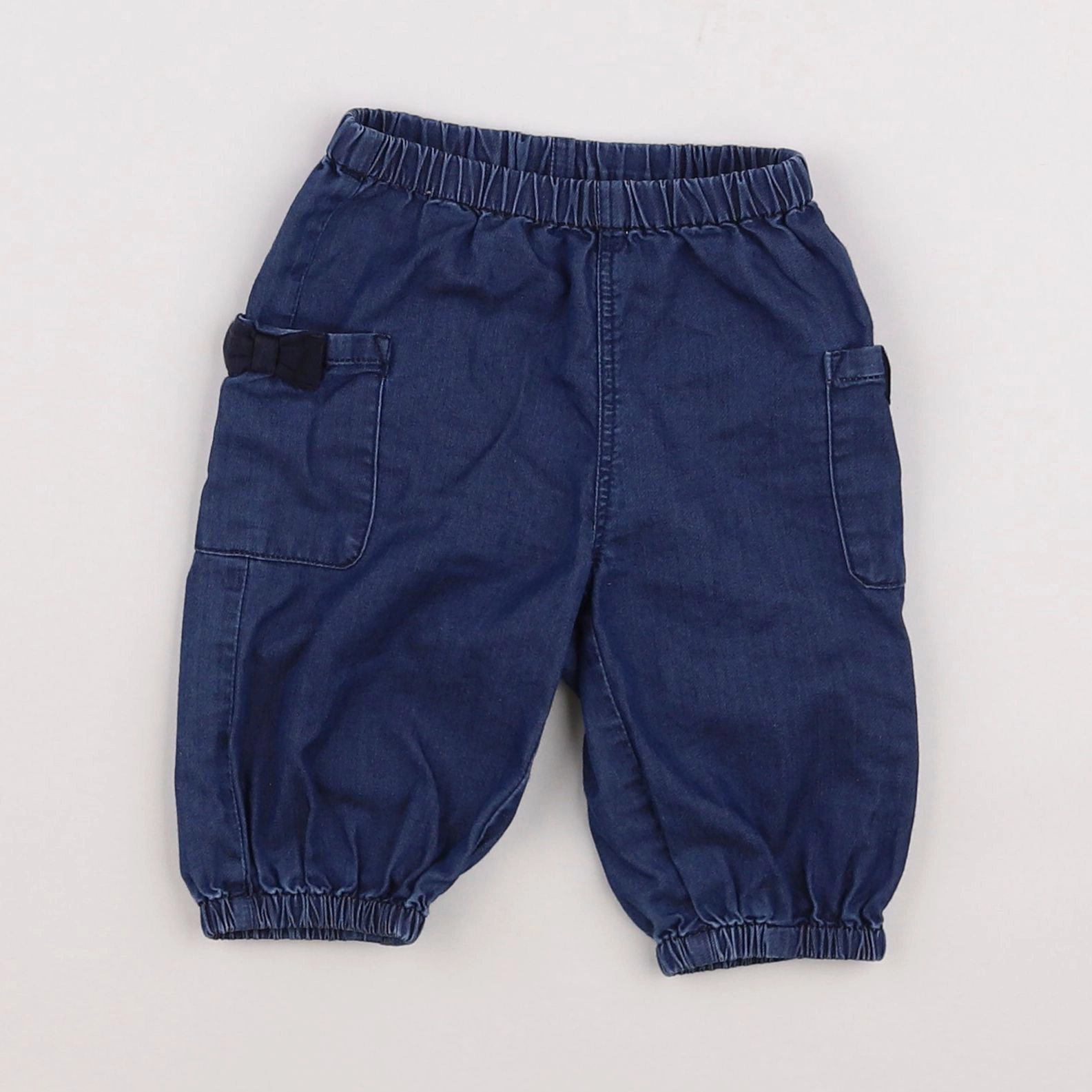 Petit Bateau - pantalon bleu - 3 mois