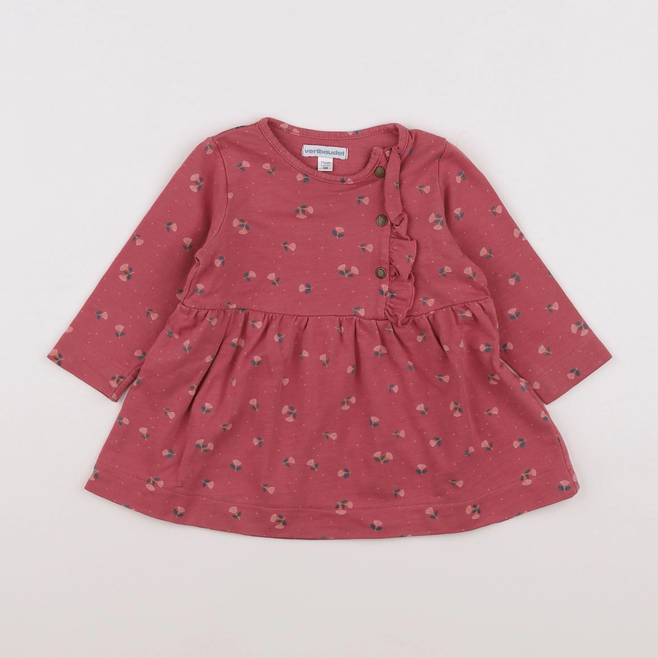 Vertbaudet - robe rose - 9 mois