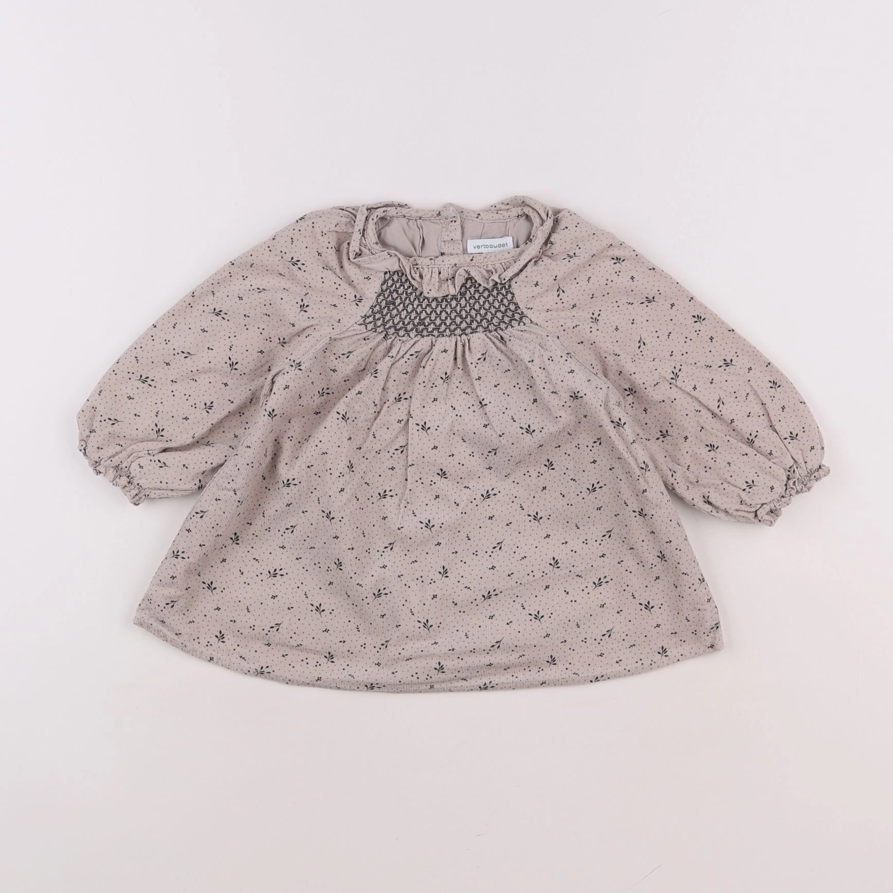 Vertbaudet - robe beige - 12 mois