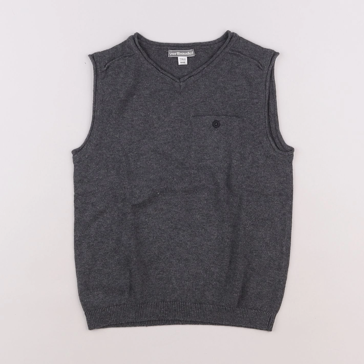 Vertbaudet - pull gris - 6 ans