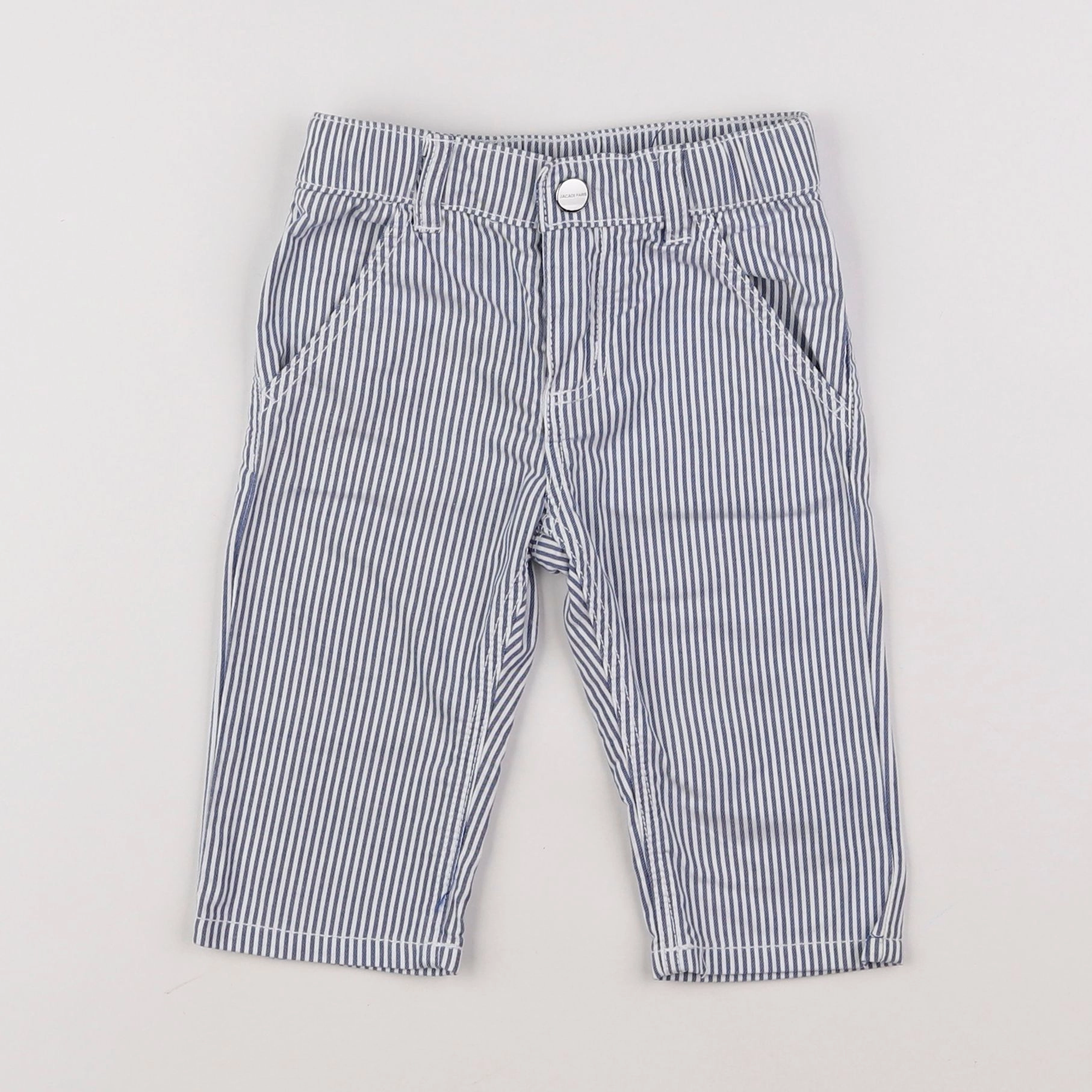 Jacadi - pantalon bleu, blanc - 6 mois