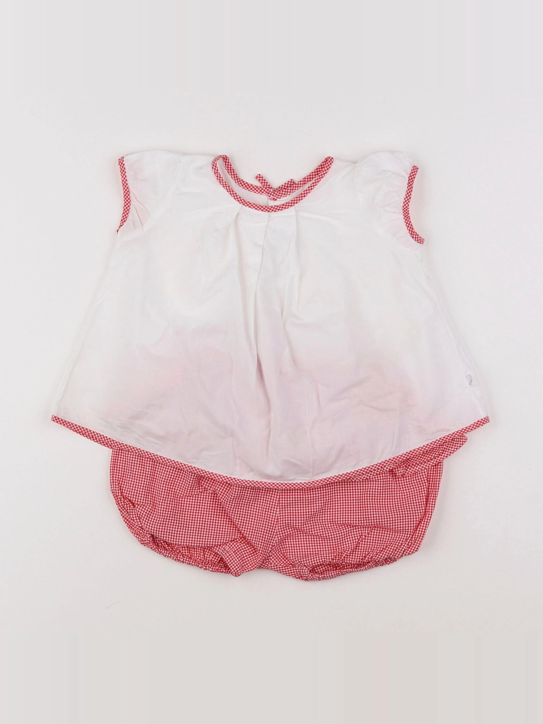 Jacadi - ensemble blanc, rouge - 12 mois
