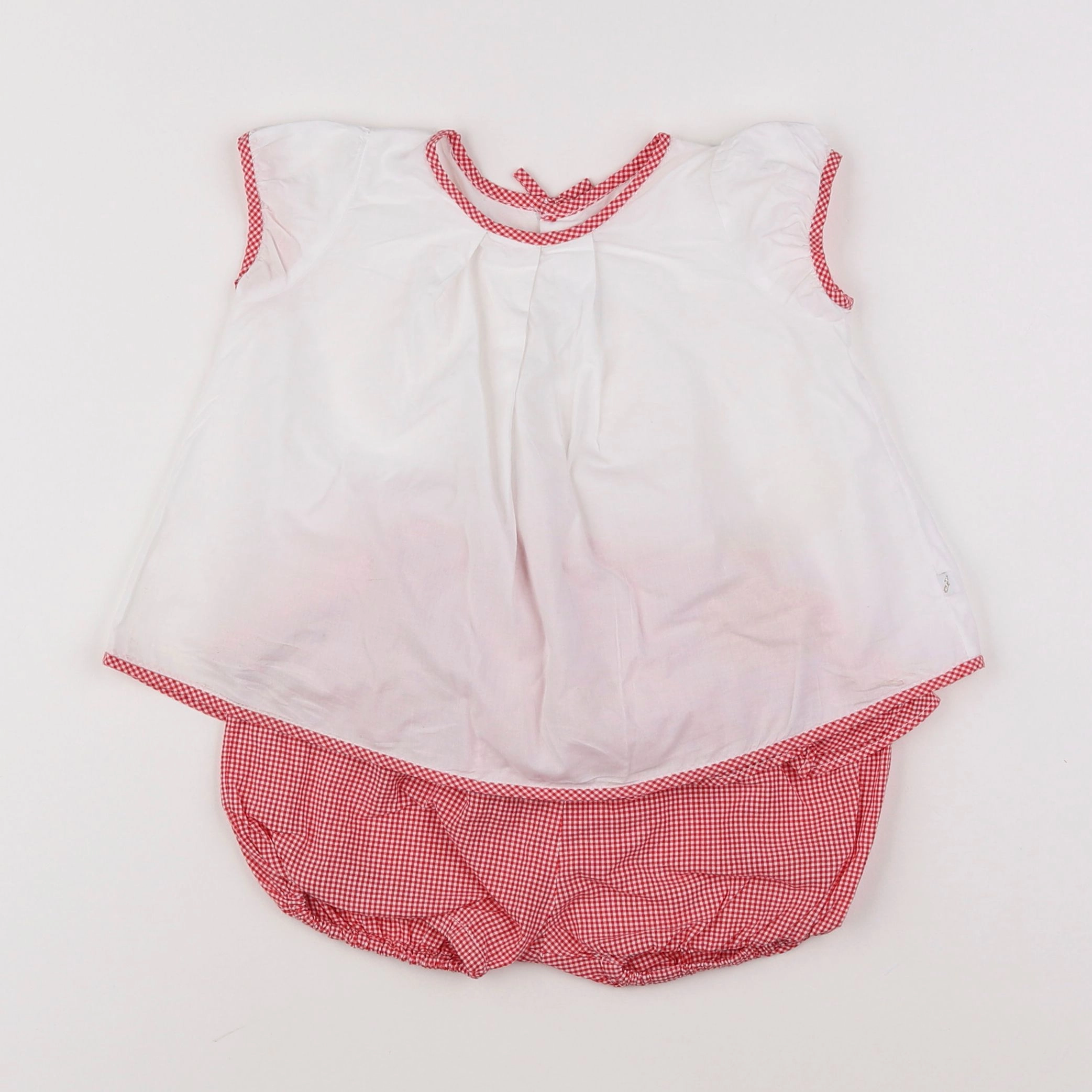 Jacadi - ensemble blanc, rouge - 12 mois