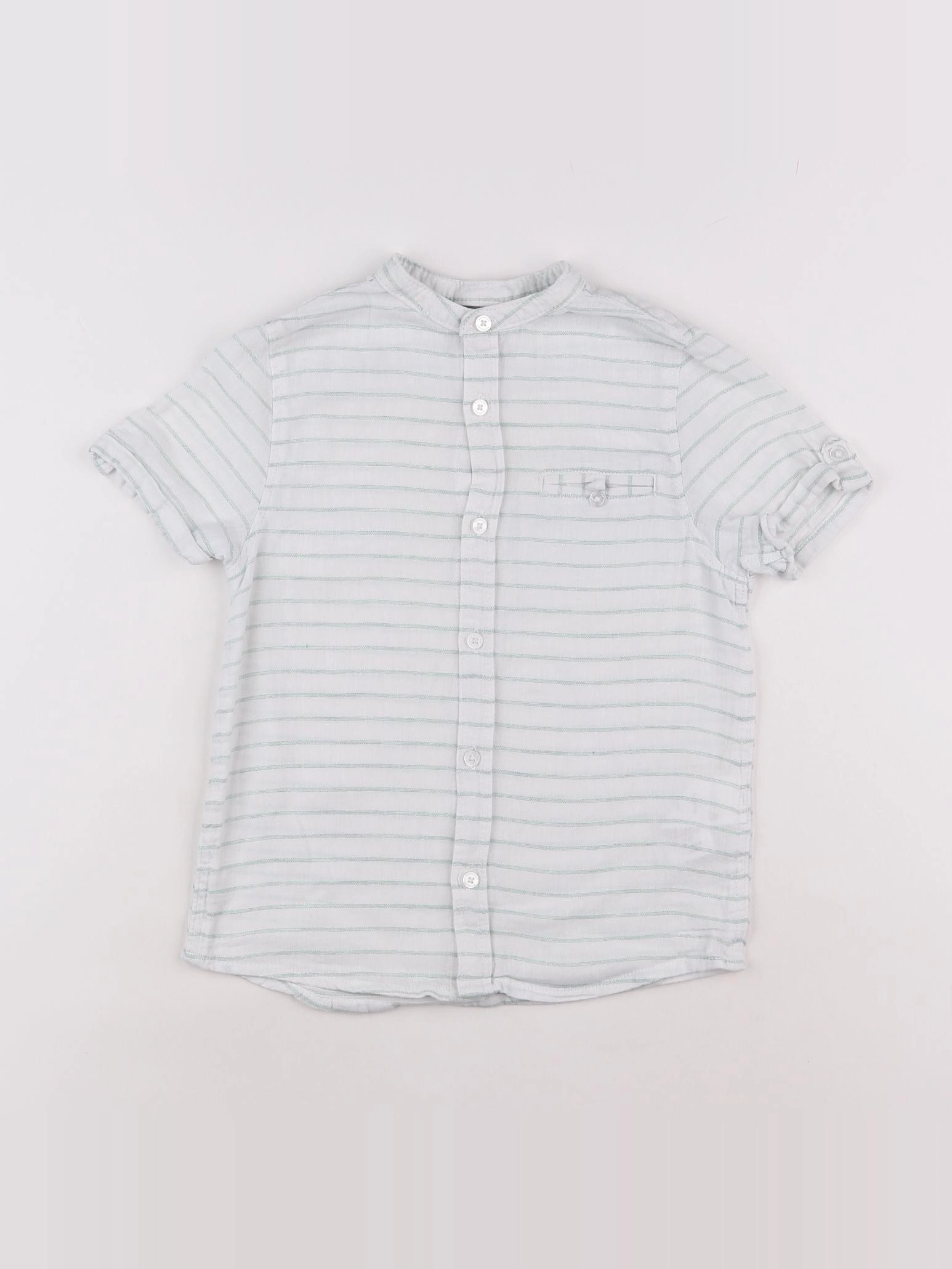 Vertbaudet - chemise blanc, vert - 6 ans