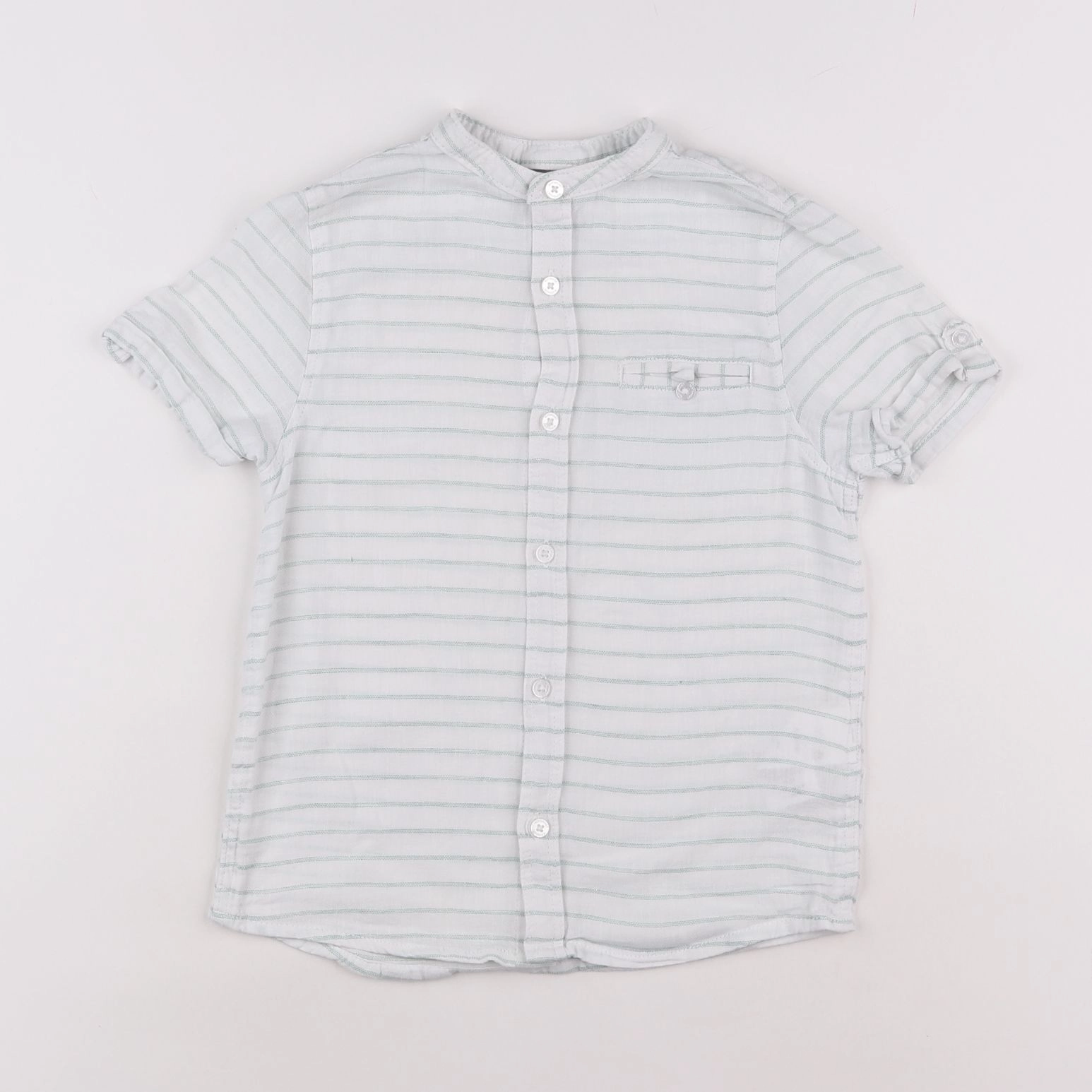 Vertbaudet - chemise blanc, vert - 6 ans