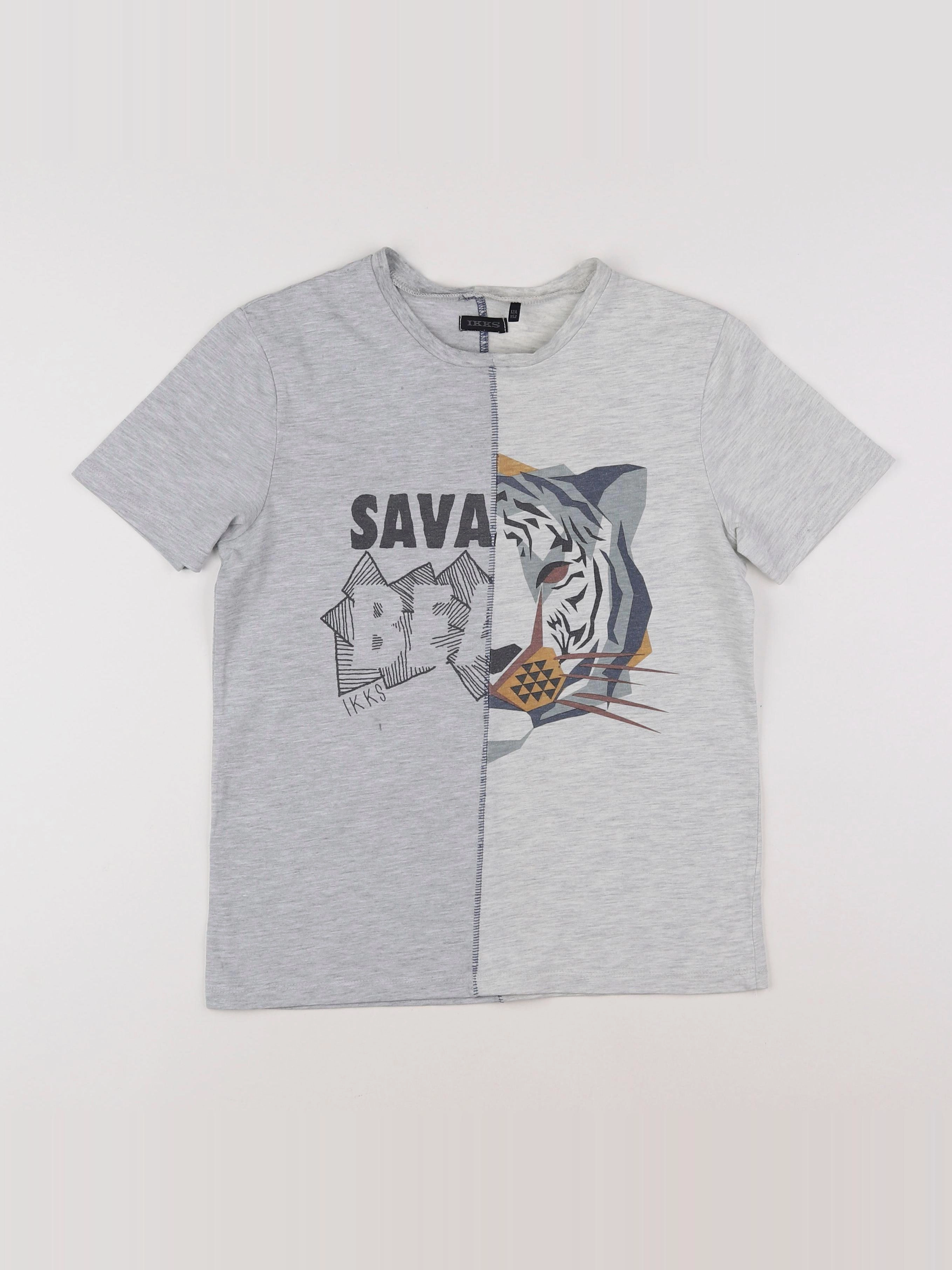 IKKS - tee-shirt gris - 12 ans