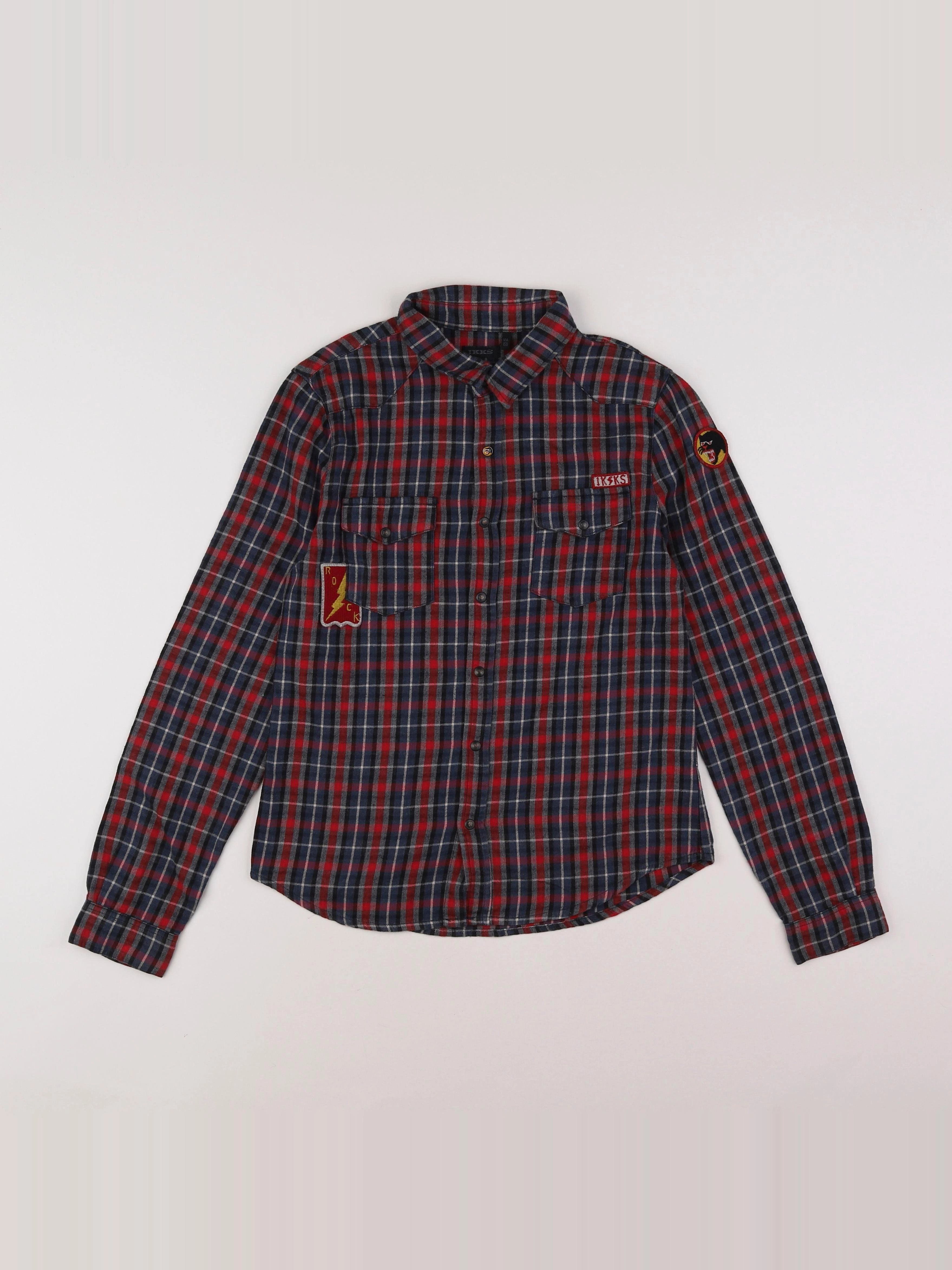 IKKS - chemise imprimé au dos rouge - 12 ans