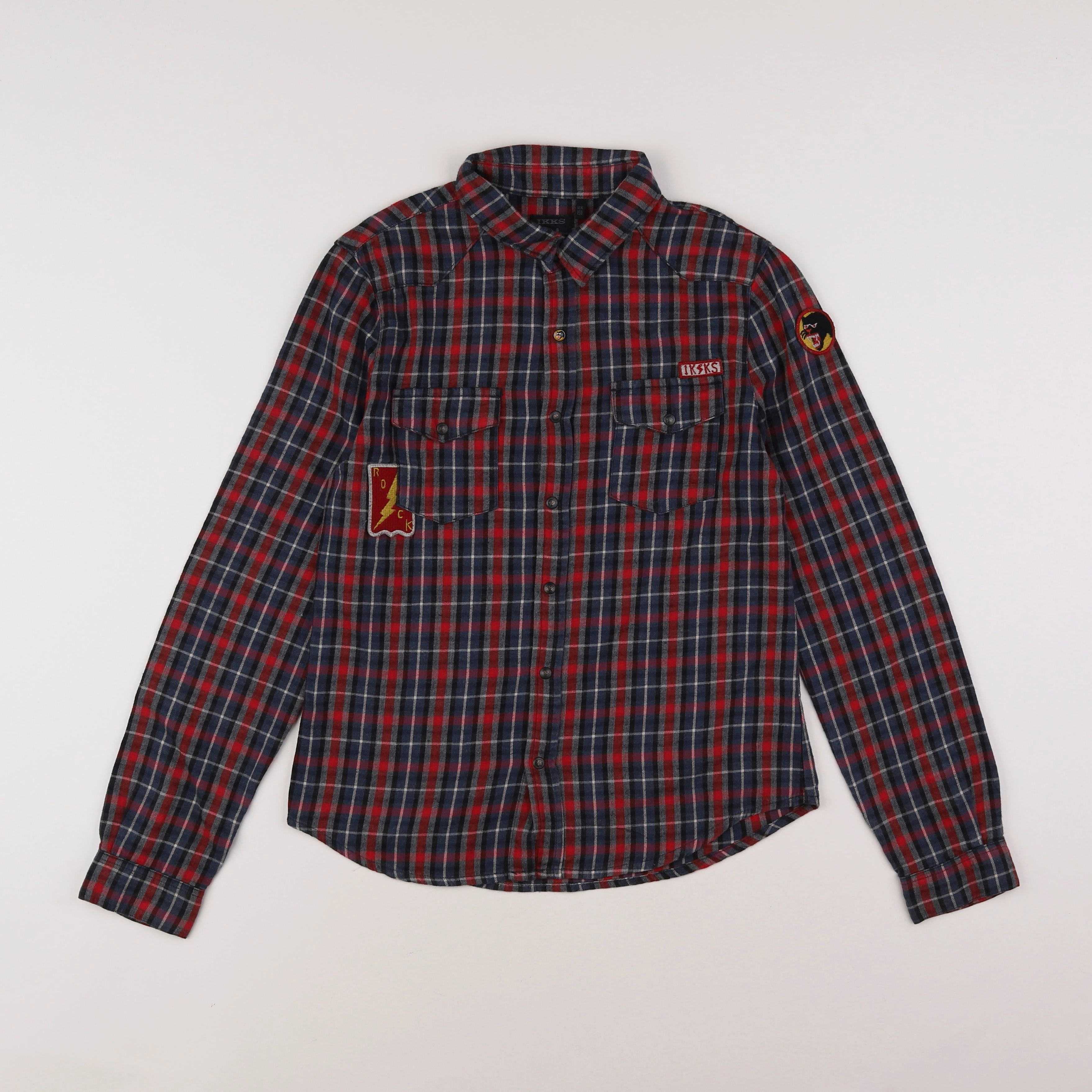 IKKS - chemise imprimé au dos rouge - 12 ans