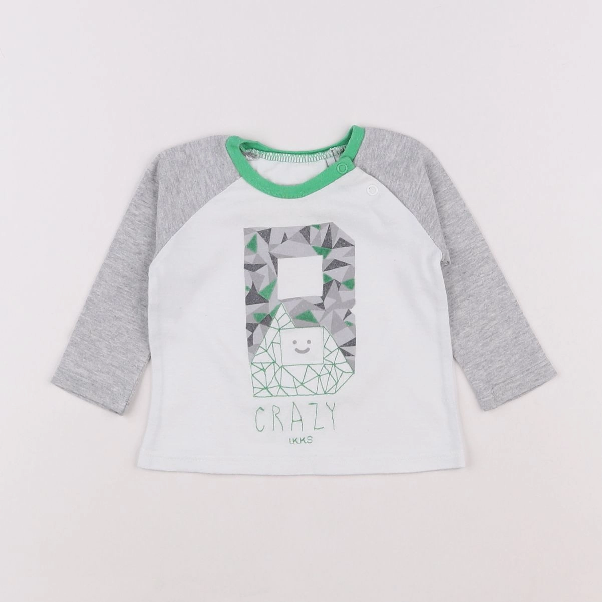IKKS - tee-shirt gris, blanc - 3 mois