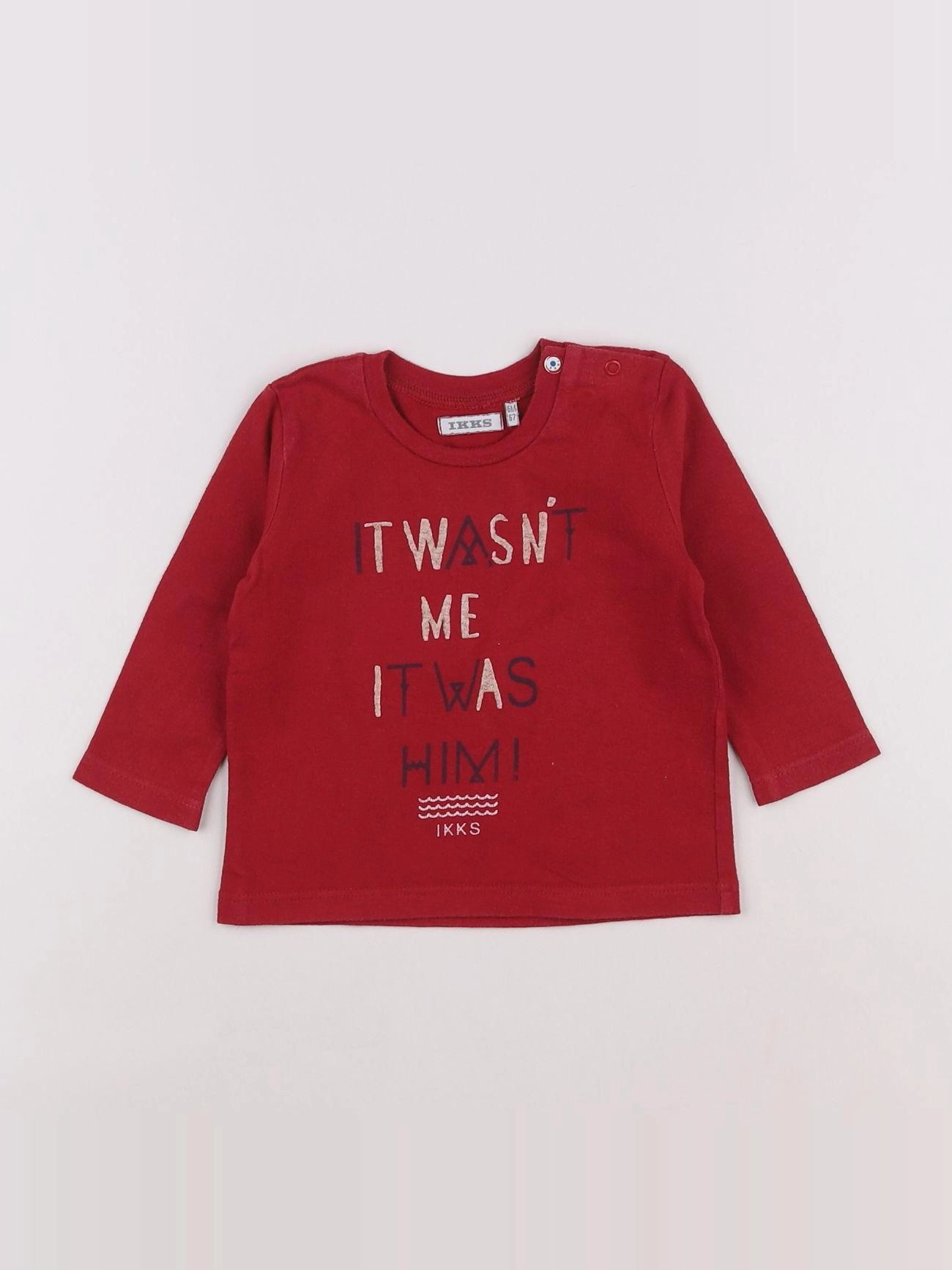IKKS - tee-shirt rouge - 6 mois
