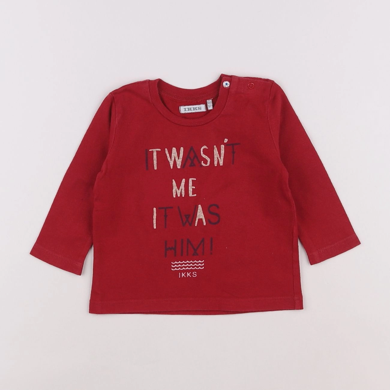IKKS - tee-shirt rouge - 6 mois