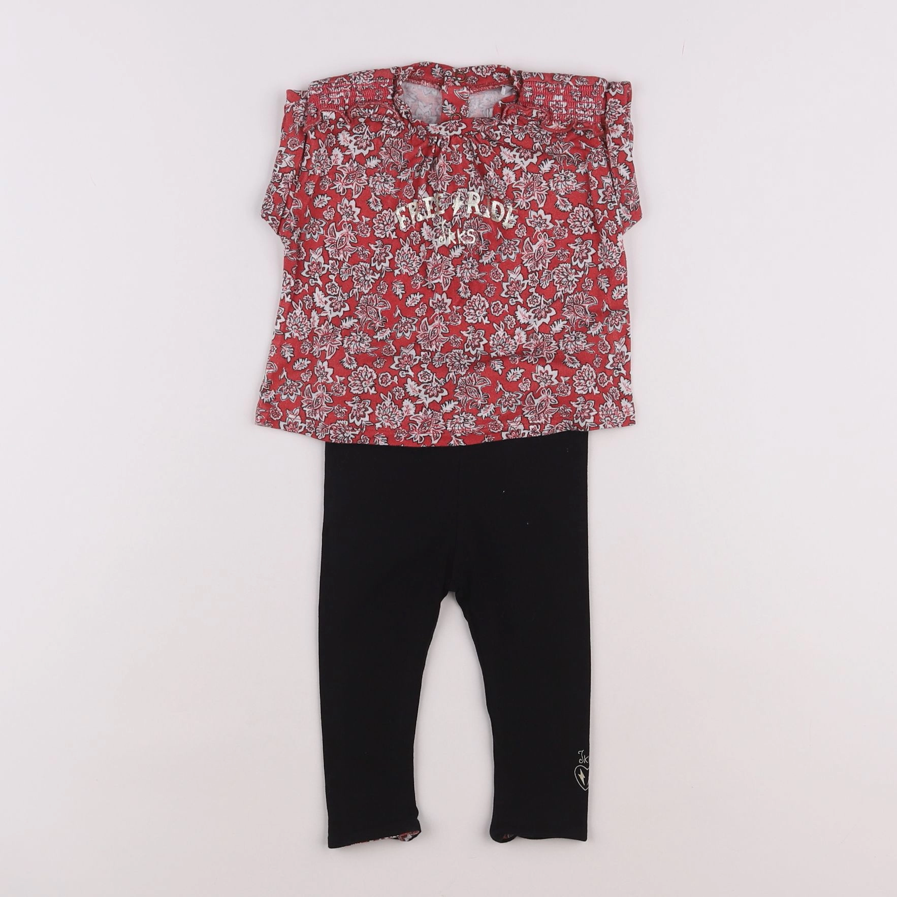 IKKS - ensemble noir, rose - 6 mois