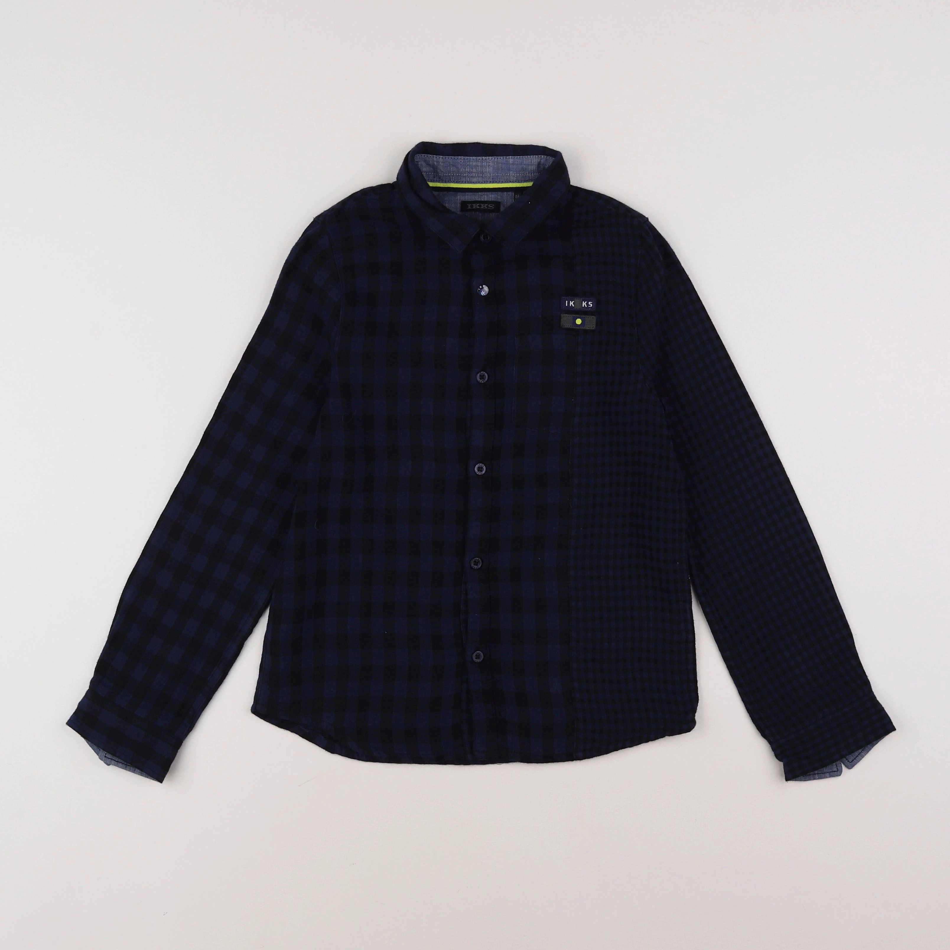 IKKS - chemise bleu, noir - 8 ans